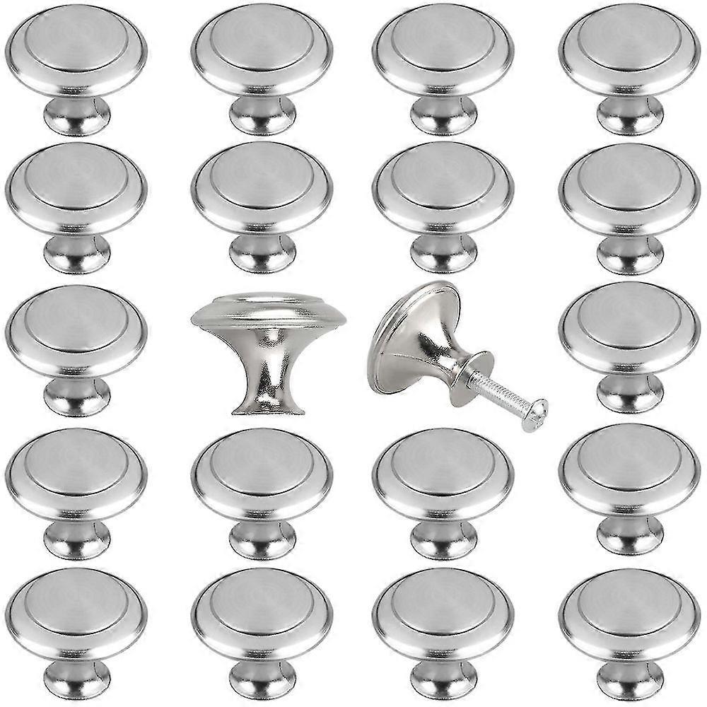 HJyang 20pcs Kitchen Cabinet Knobs Pulls, Brushed Nickel Cabinet Knobs, Drawer Dresser Handles Cupboard Door Heavy Knobs