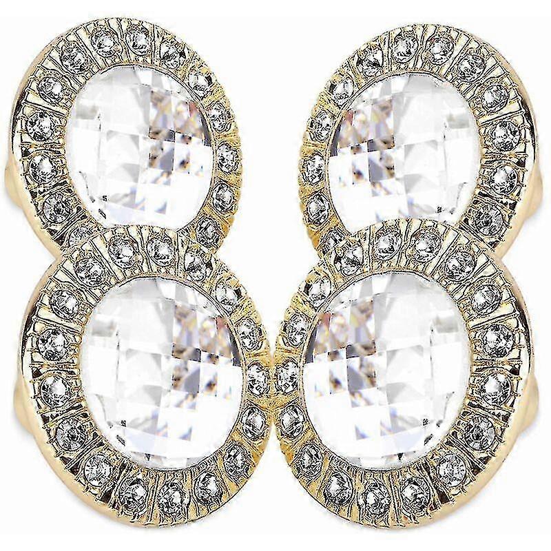 30mm Round Crystal Knobs Gold - 4 Pcs for Kitchen Cabinet Handles