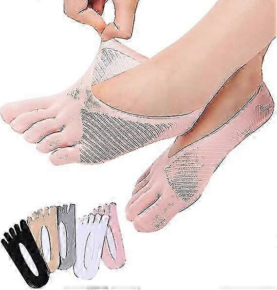 Chaussettes sans couture pour femmes - Doublure cachée invisible avec couverture complète des orteils