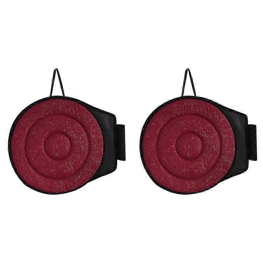 2pcs 360 Rotating Seat Cushion,15.7in Seat Cushion for Car ,Swivel Seat for Elderly for Home, Office Chairs Red