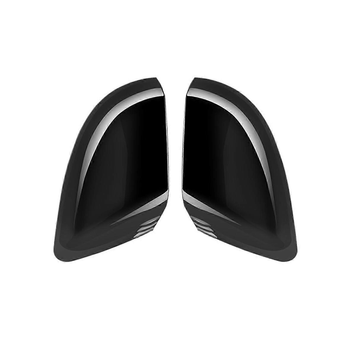 Rear View Mirror Cover Caps for Hyundai Shell Bright Black Compatible with Specific Models and Durable Material