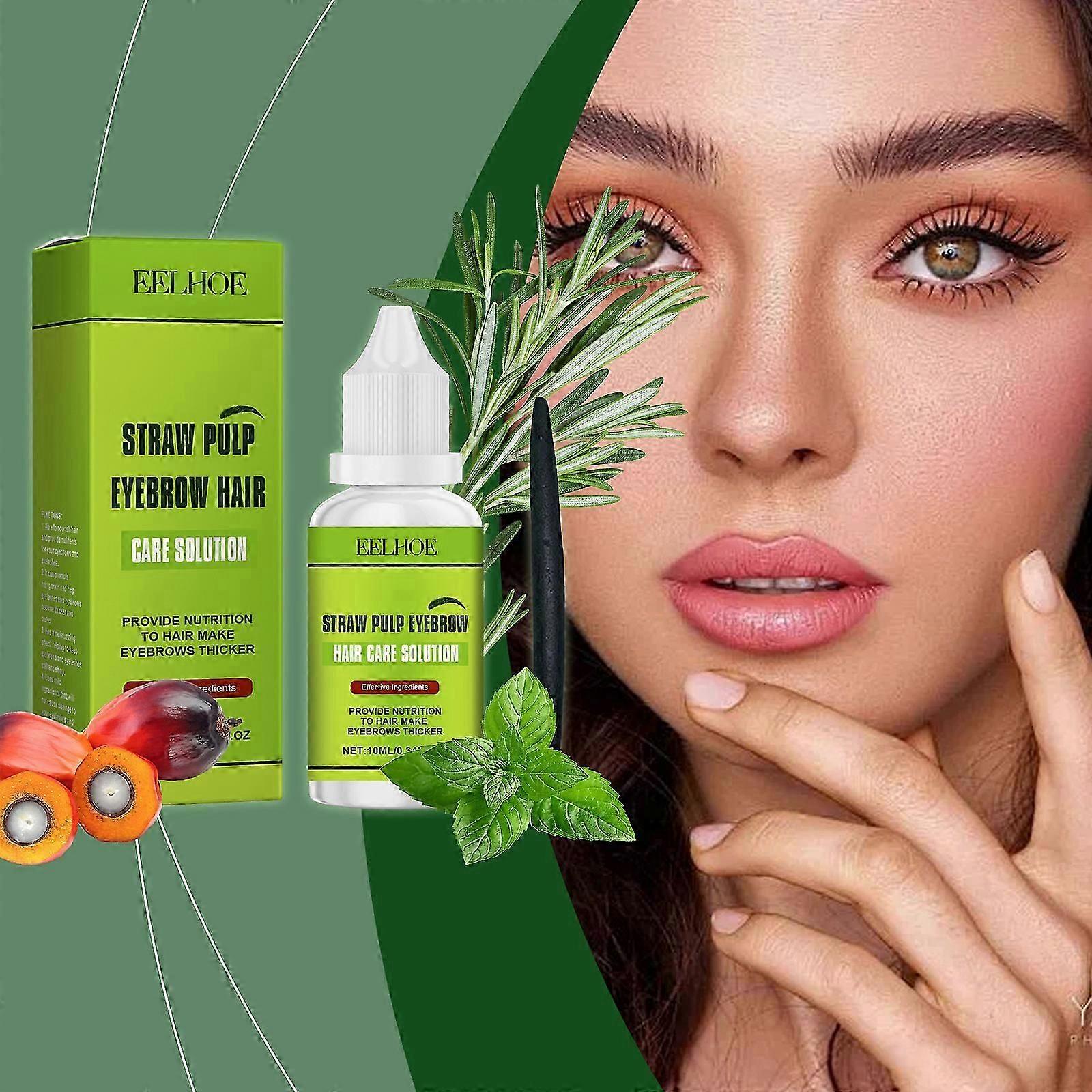 Straw Pulp Eyebrow Hair Care Solution, Grass Pulp Hair Care Solution for Eyebrow, Make Eyebrows Thicker, Longer