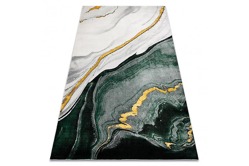 Exclusive EMERALD Carpet 1017 glamour, stylish marble bottle green / gold