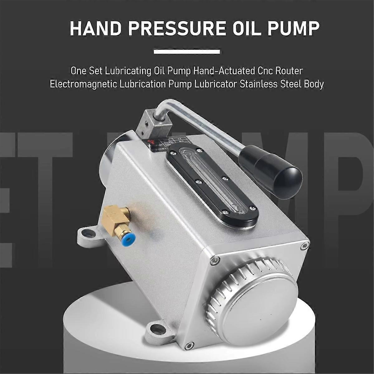 1 Set Lubricating Oil Pump Hand-Actuated Cnc Router Electromagnetic Lubrication Pump Lubricator