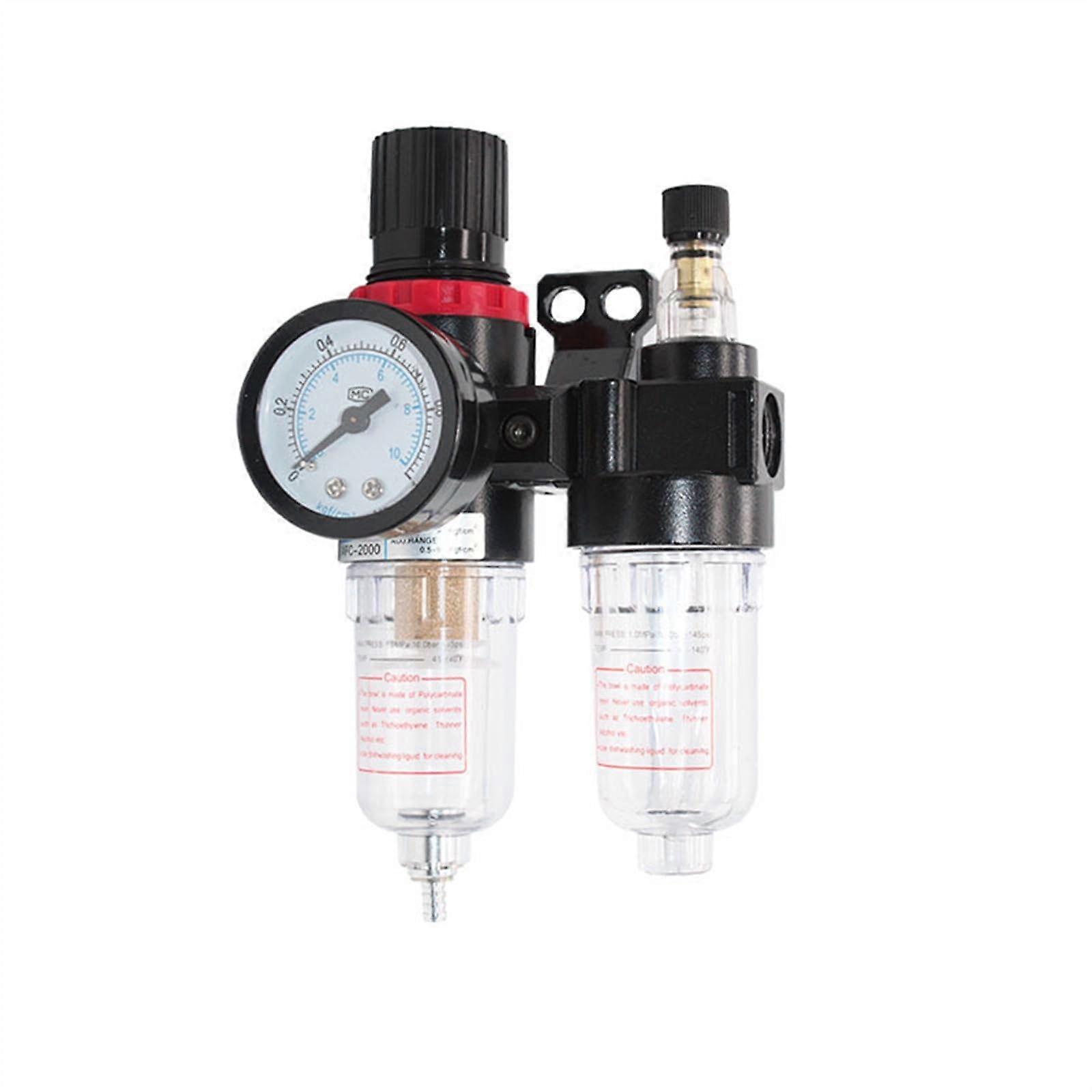 AFC2000 1/4 Inch Air Compressor Oil Water Separator Filter Regulator Trap Airbrush Pressure Reducing Valve AFCPC802