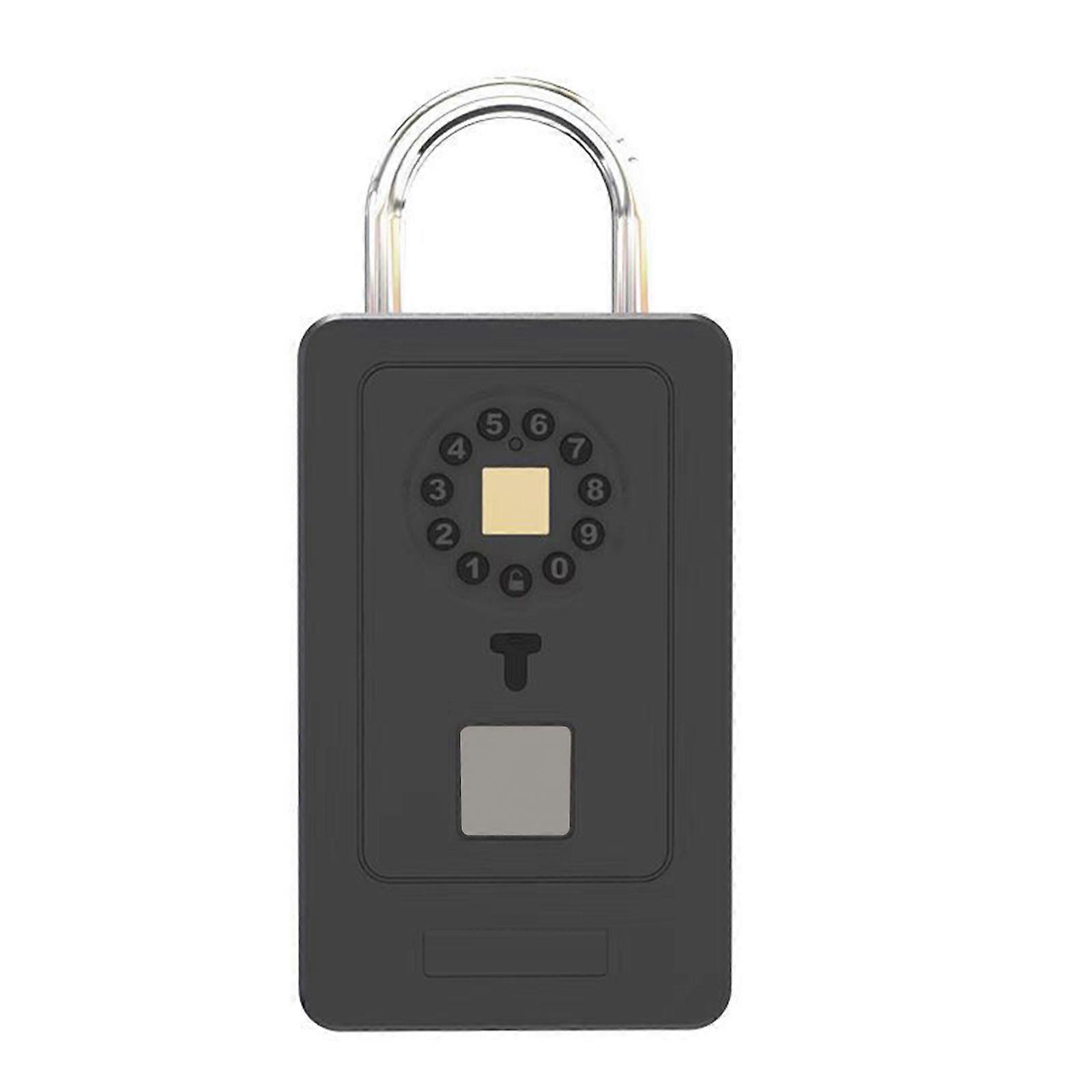 Upgrades Key Lock Box with Blue tooth & Fingerprint Access Key Lock Box Wireless Lockboxes Simple Installs for Outdoor Use