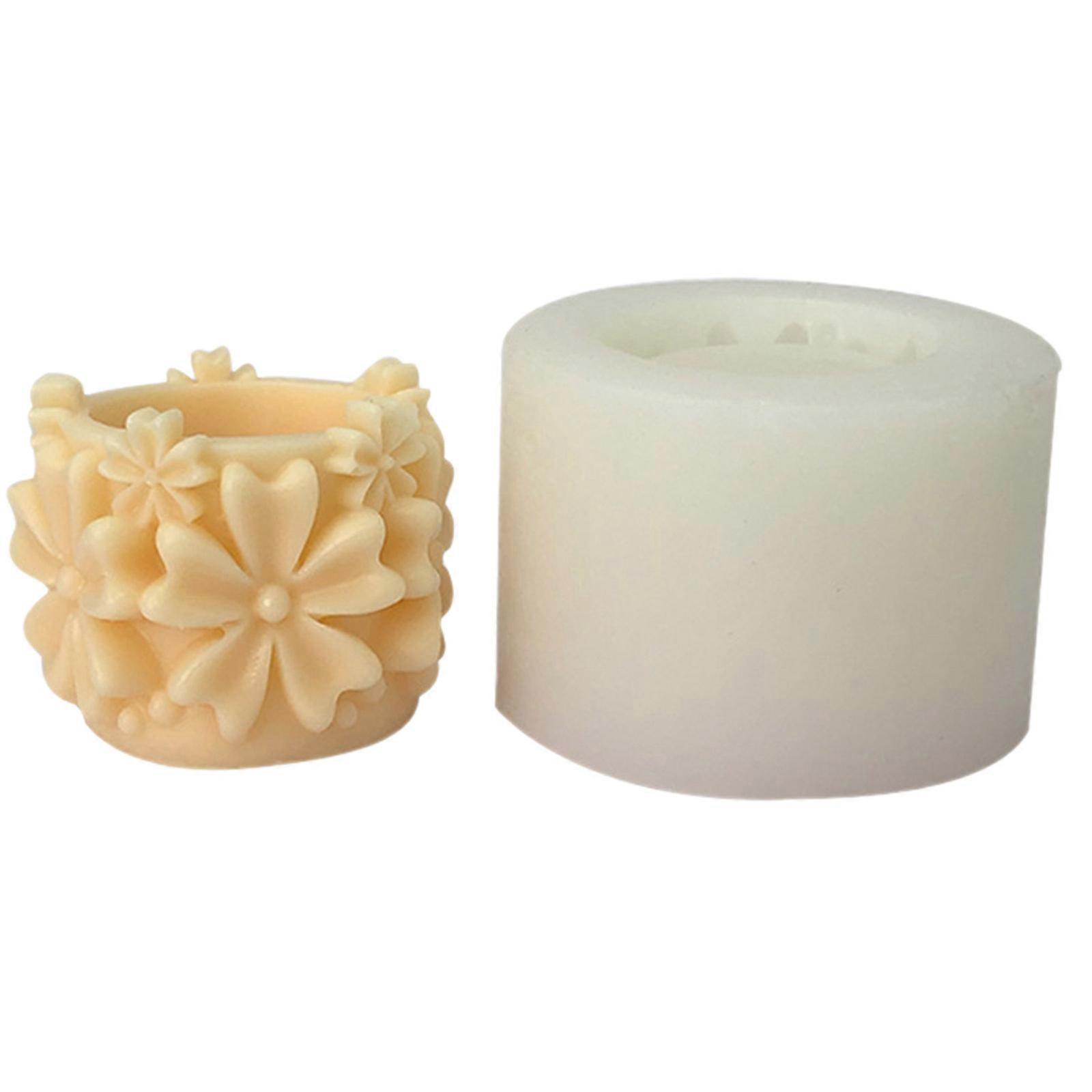 חמישה עציצים עלי כותרת תבניות סיליקון תבניות נרות תבניות שרף אפוקסי תבניות גבס תבניות צמחים עסיסיות בעבודת יד