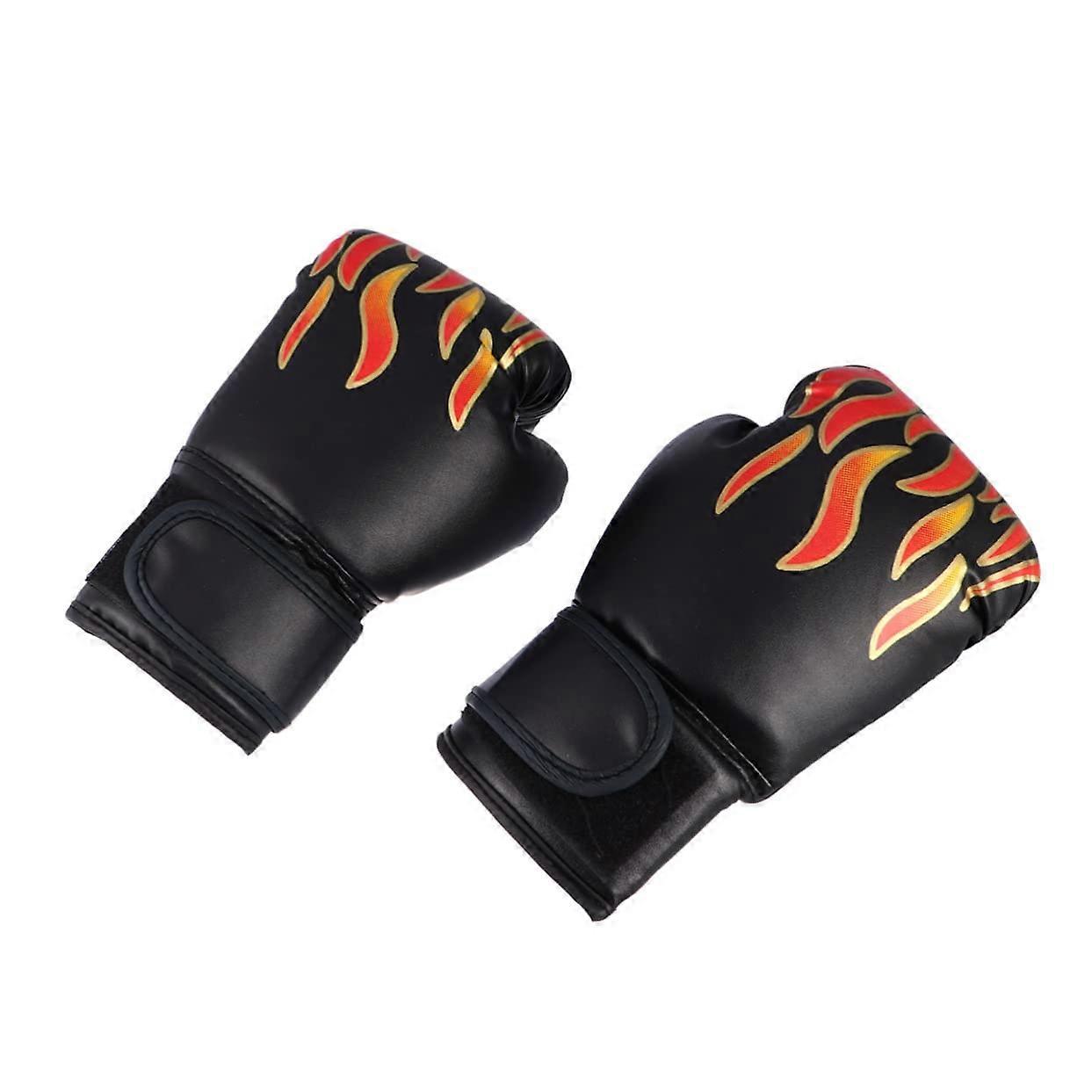 Box gloves flame pattern for Taekwondo and Kickboxing training breathable durable random colors available