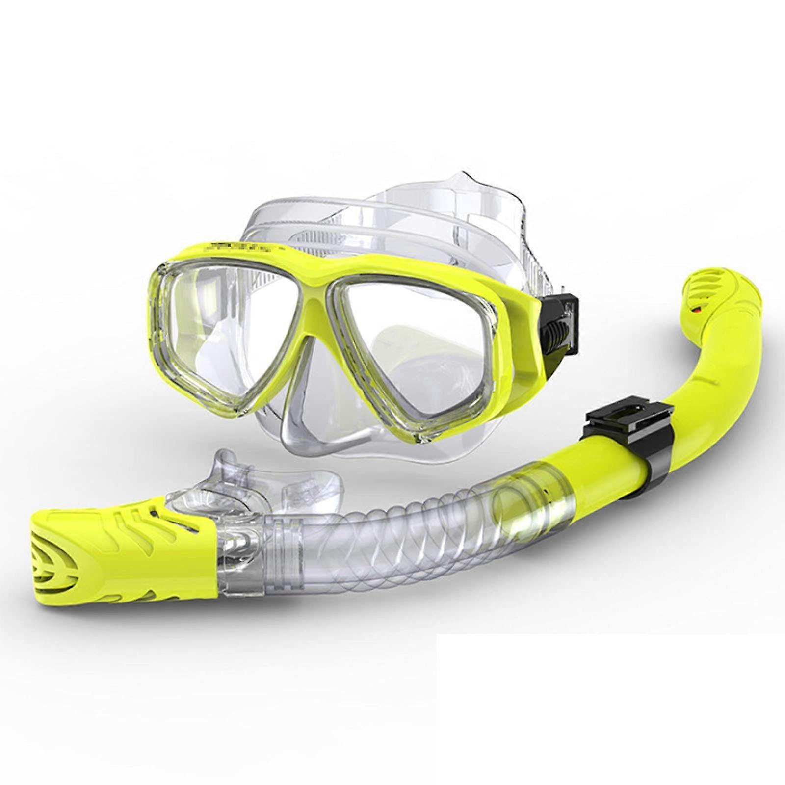 Red Dry Snorkel Set: Dry Top Snorkel Kit For Snorkeling, Diving, And Freediving