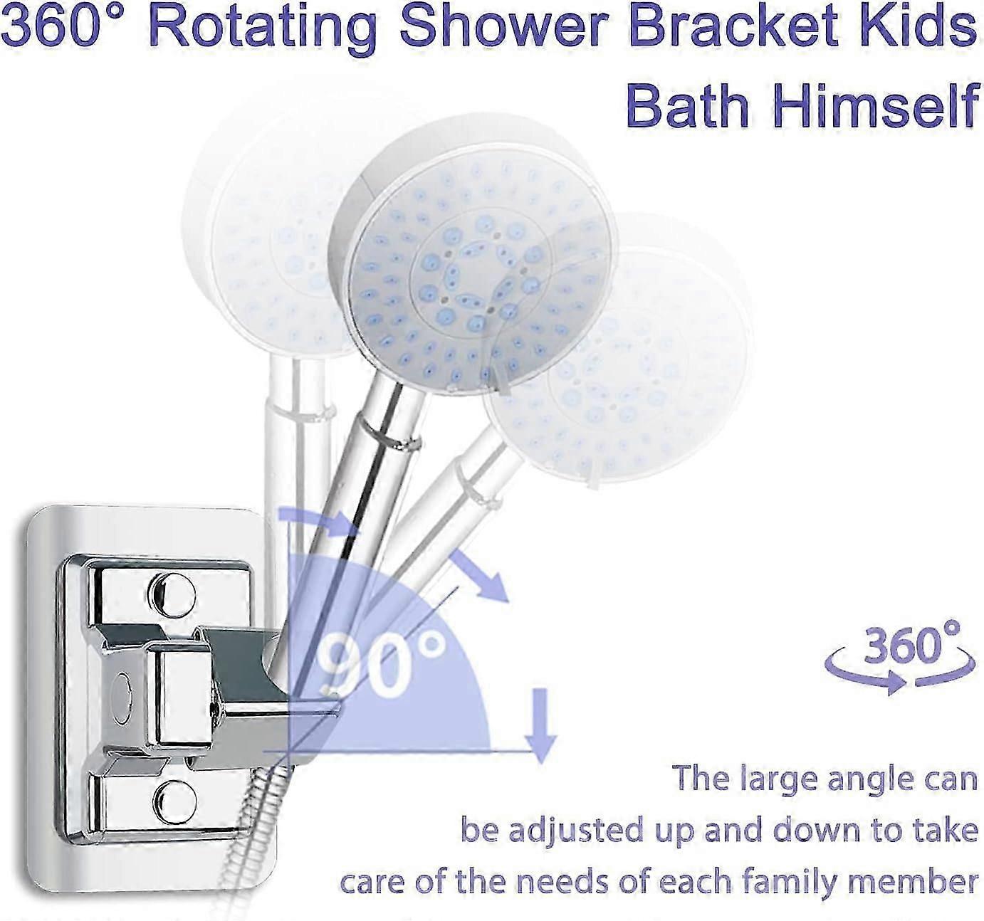 Non-drilling Shower Stand,Universal 360 Adjustable Shower Head,Shower Wall Bracket,Generic Adjustable Shower Head Mounted Bracket