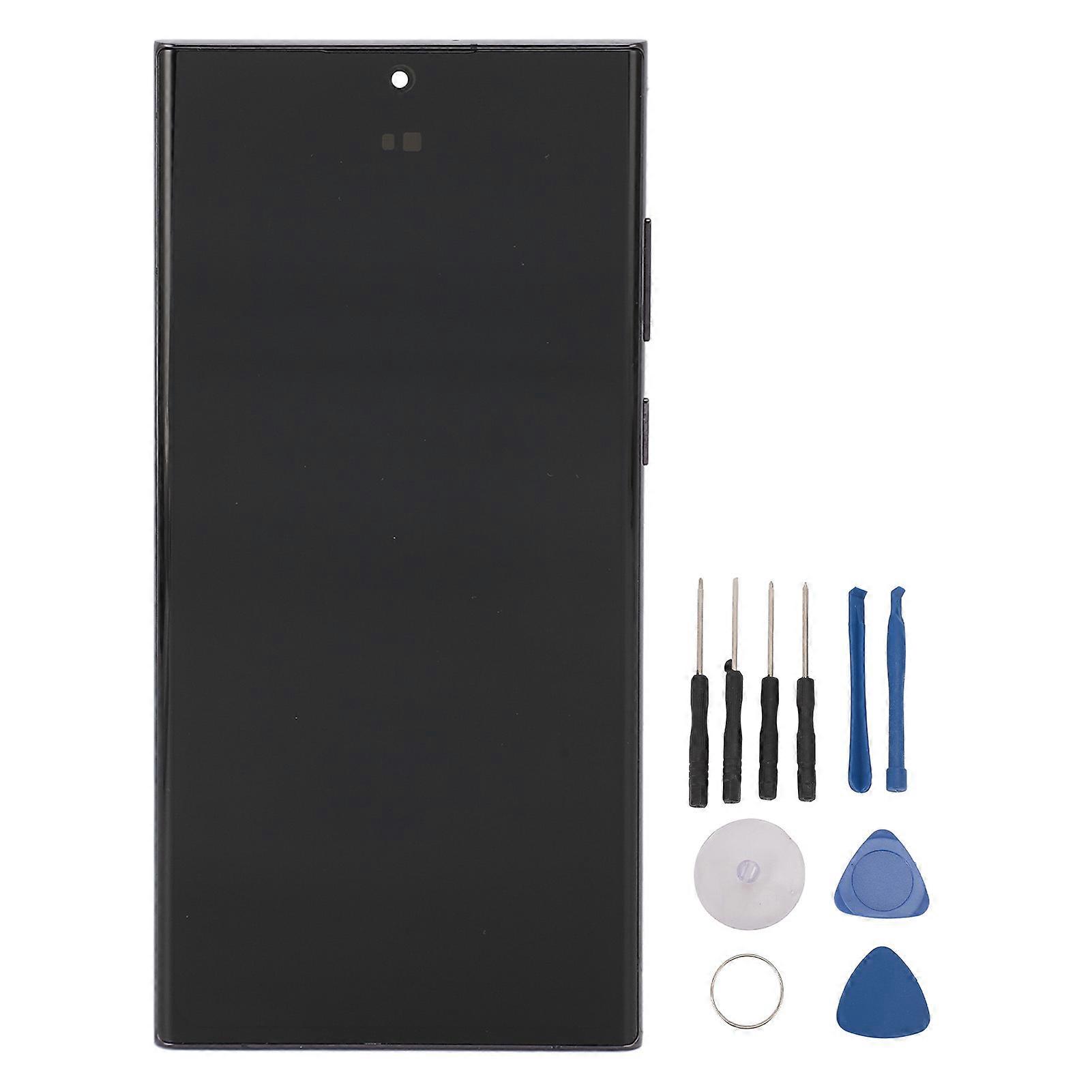 Screen Replacement Touch Screen Display Digitizer Assembly for S22 Ultra European Phone with Frame Fingerprint Function Repair Tools