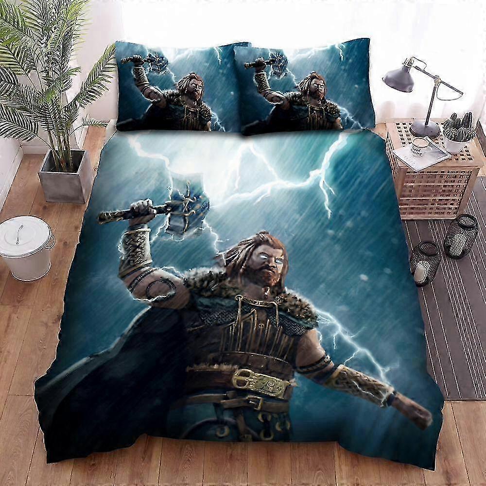 北欧の雷神にインスパイアされた子供寝室の装飾用のソフトベッドシーツ羽毛布団カバーセット、さまざまなブランドのベッドセット、IU3690