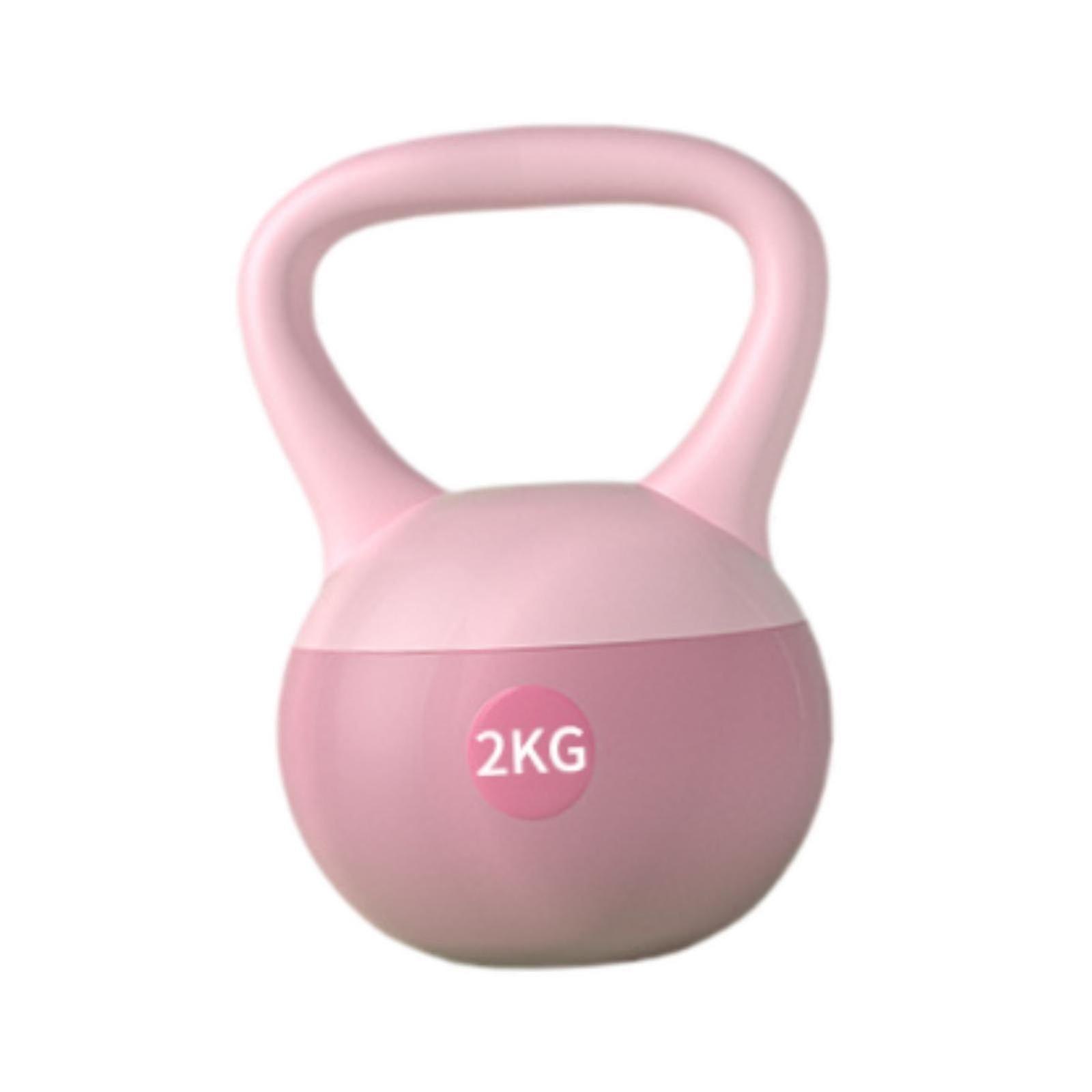Soft Kettlebell with Anti-Slip Handle for Pilates Exercises and Home Gym Workouts, Ideal for Squats, in Pink Color