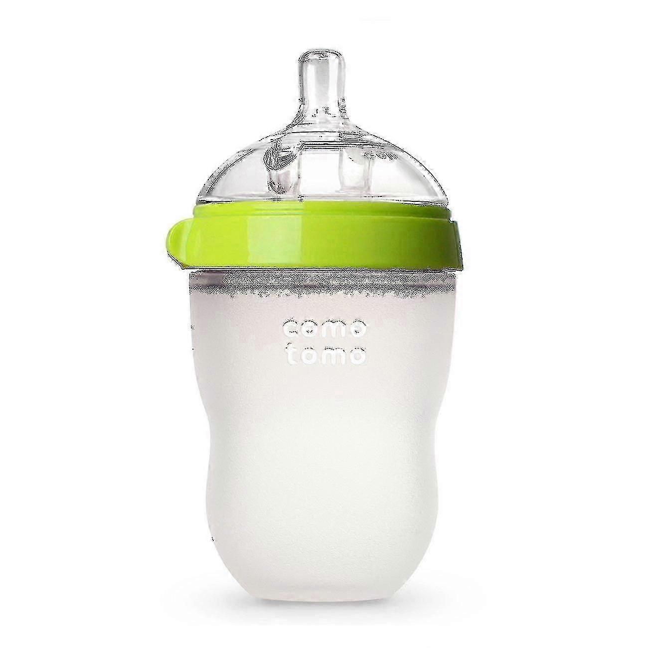 Biberon Natural Feel, vert, 8 onces compatible avec certaines marques