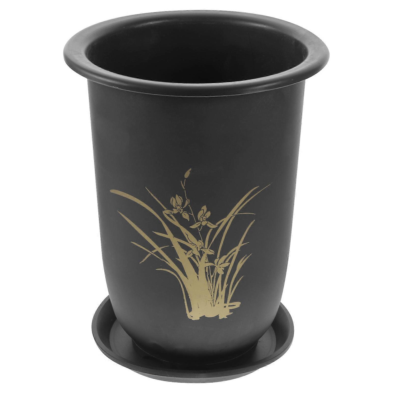 Simple Purple Planter for Orchid and Small Plants Made of Durable Plastic for Home Use 1 Set