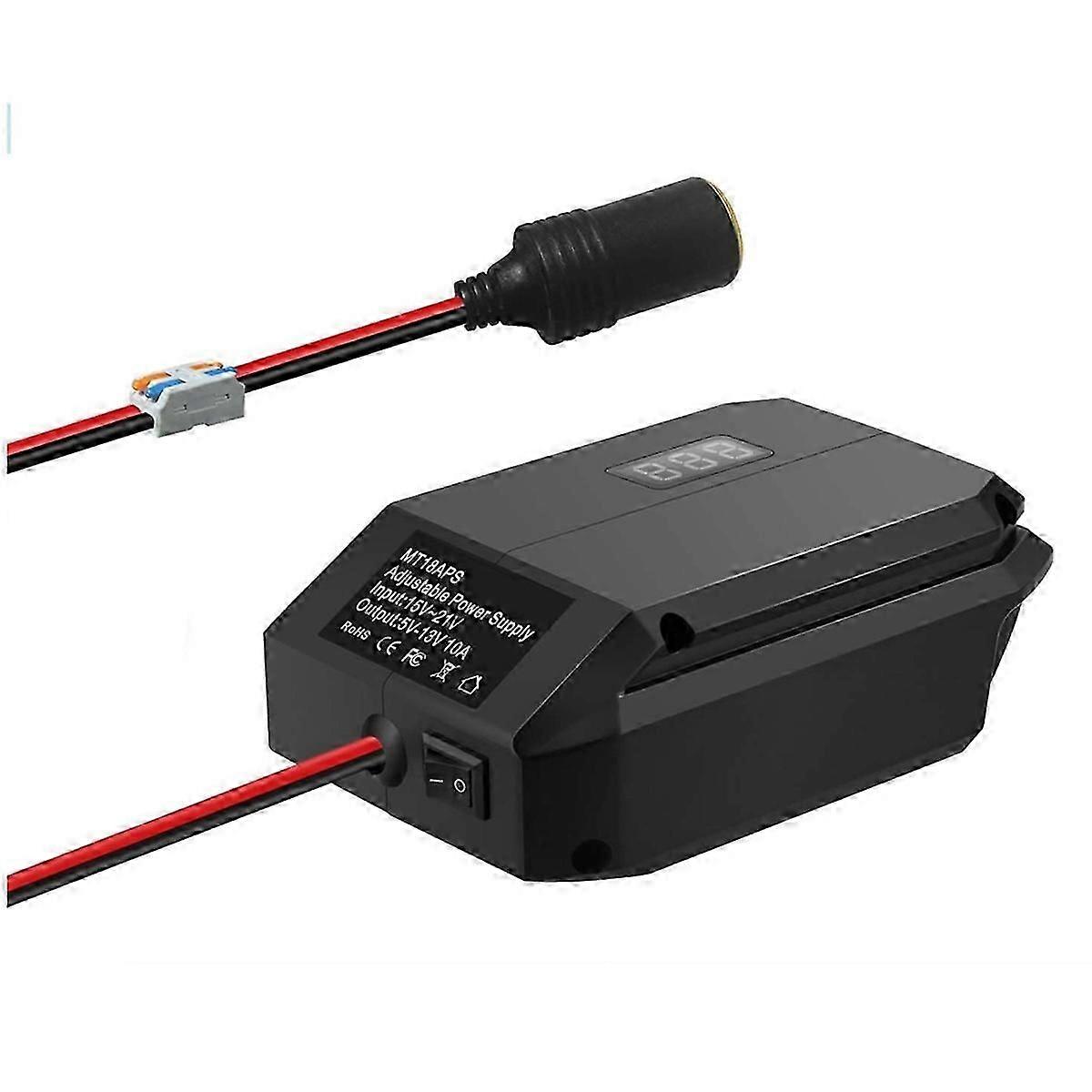 DC 18V to 12V Step Down Converter  compatible Makita 18V Battery, Power Wheels Battery Adapter, Cigarette Li-YI  WU