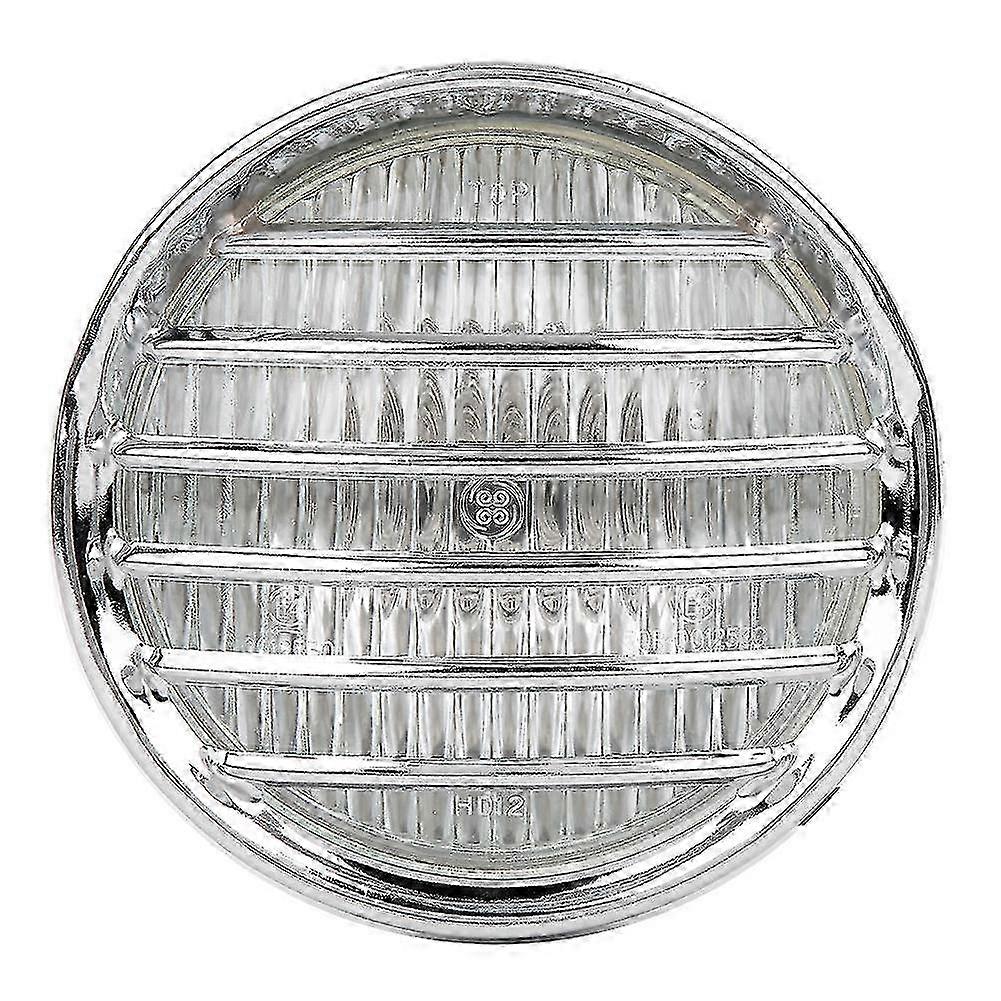 Vintage Motorcycle Grill Headlight Halogen Lamp with High Brightness and Electroplated Shell with Clear Glass Design