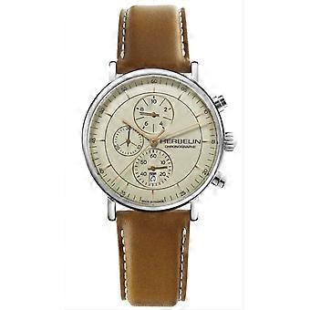Inspiration analoog kwartshorloge voor heren met rundlederen armband 35647AP17TRGD