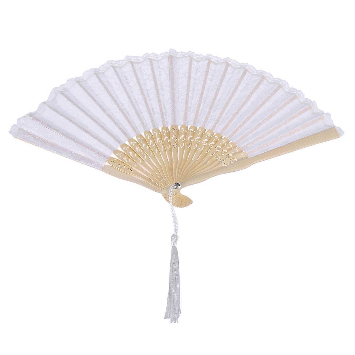 Bamboo Hand Fan,Delicate Tassel Pendant,Refined