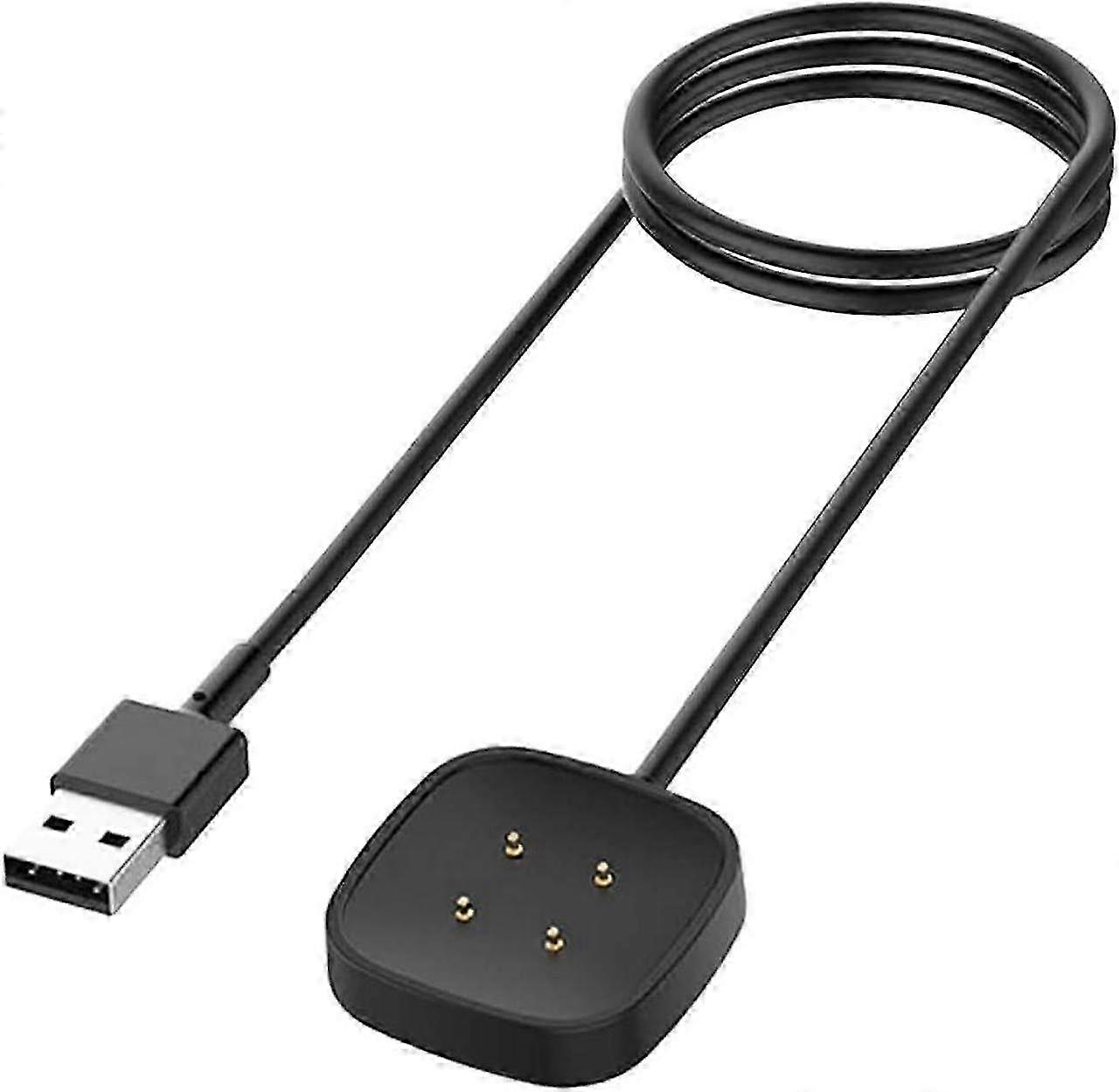 Lader for Fitbit Sense/Sense 2/Versa 3/Versa 4, Erstatning Ladekabel Ledning Magnetisk dokkingstasjonsstativ for Fitbit Sense 1/2, Versa 3/4 Smartwatch 2025