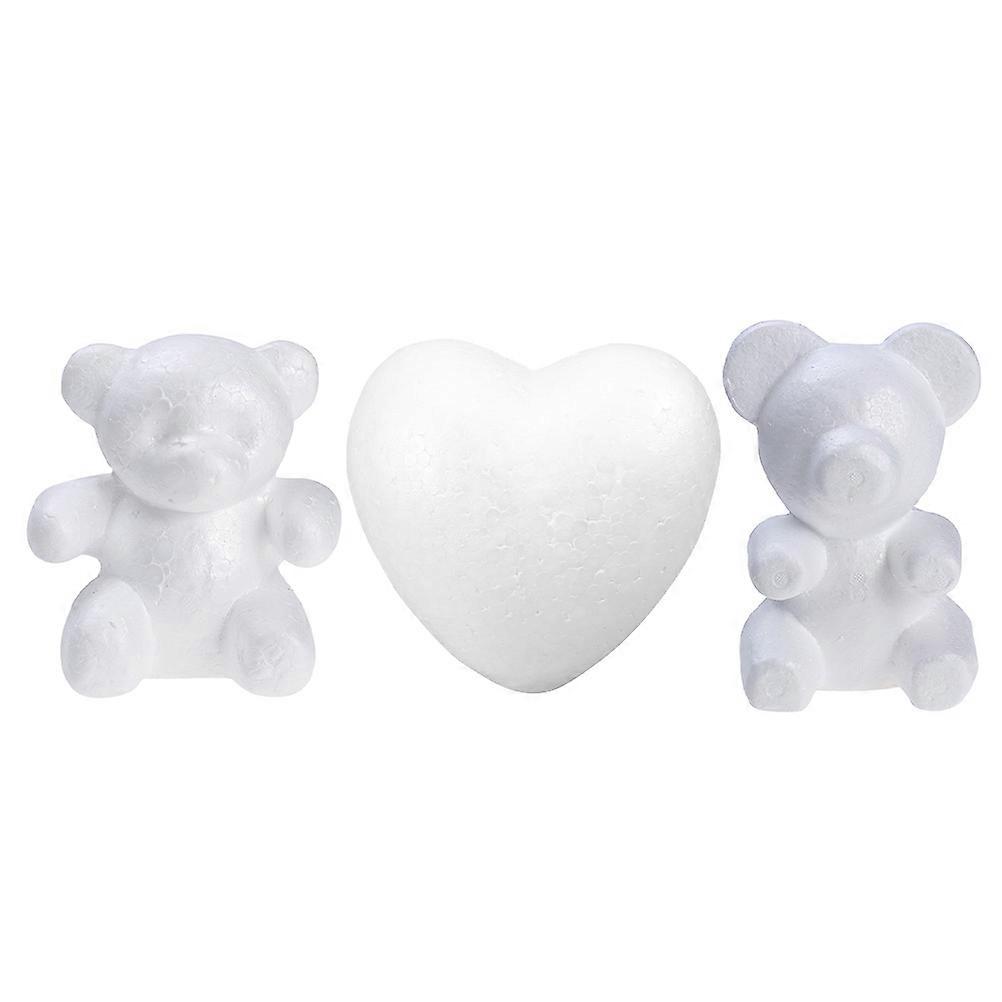 Bear Mould Flower Arranging White Diy Craft Home Decoration 20x13cm Base Foam 3Pcs