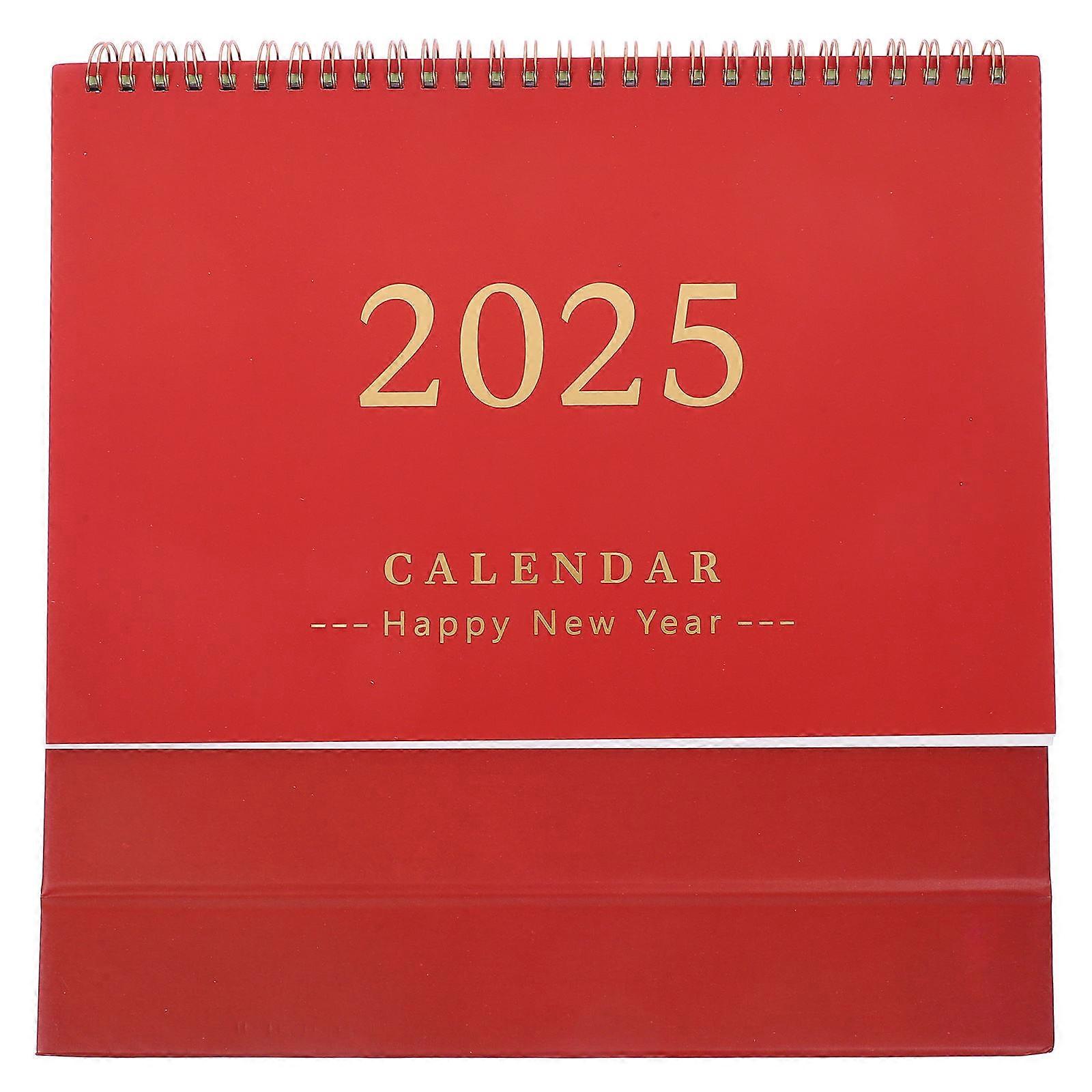 Standing Flip Desk Calendar with Metal Ring Binding – Large Monthly Planner for Office and Home Use