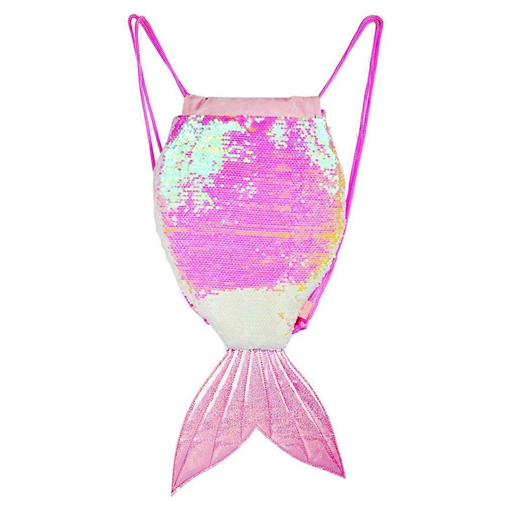 Kids Dance Bag Drawstring Sequin Backpack Easy Open and Close For Girls School Gym Dance Multi 1Pcs