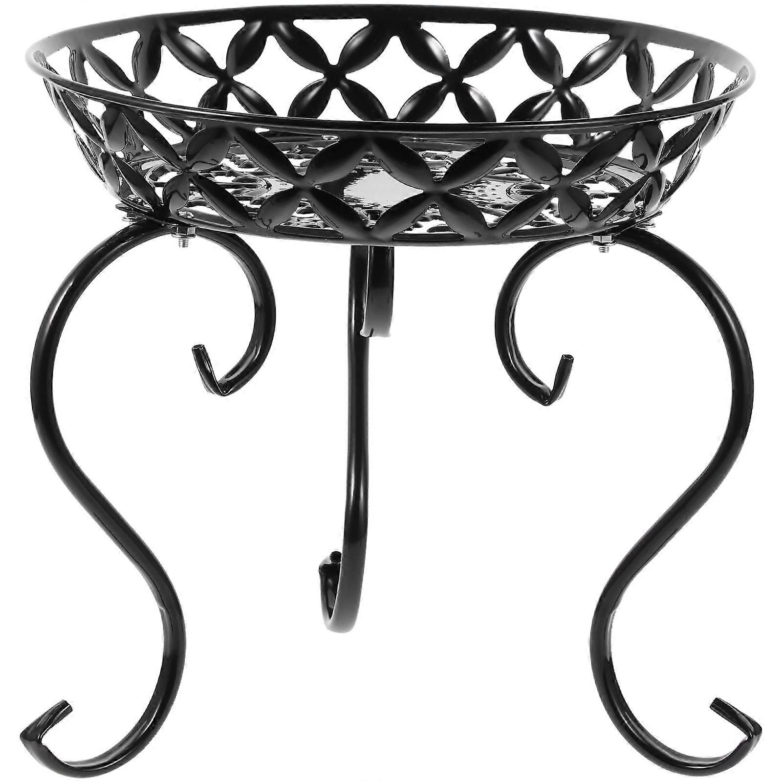 حامل معدني شديد التحمل للنباتات الداخلية ، حامل مزهرية حديدية قوي ، حامل وعاء نباتي دائري