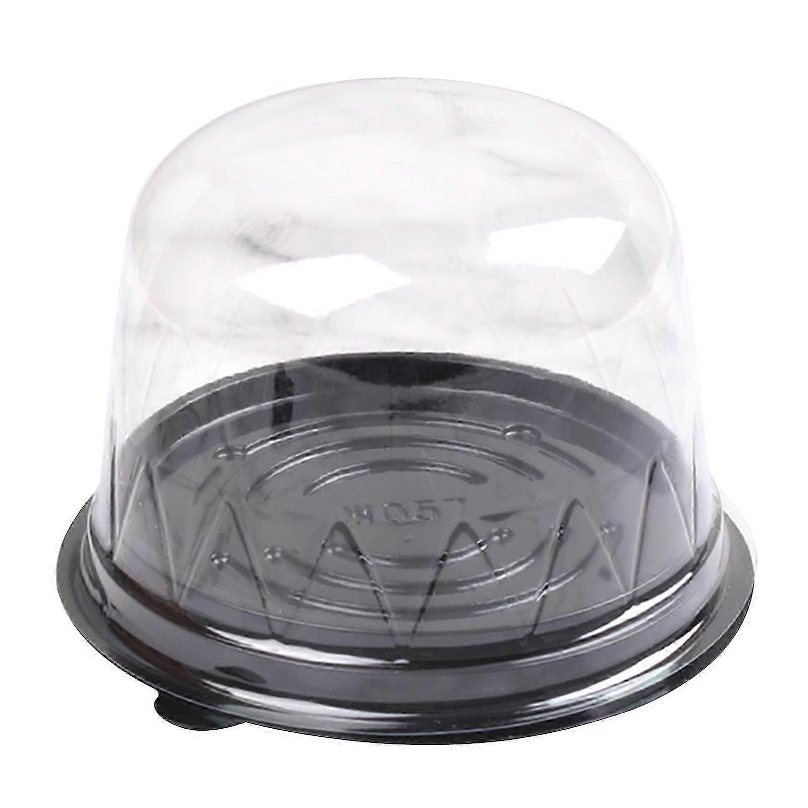 50Pcs Mooncake Box Round DIY Transparent Deep Dome Cupcake Container Kitchen Accessories