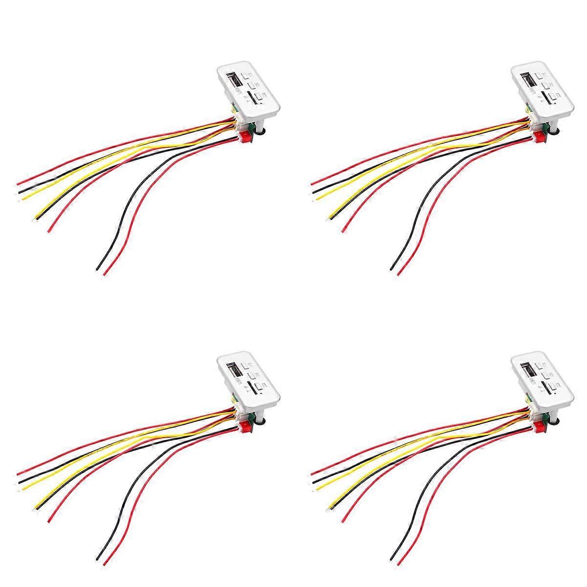 4X Bluetooth 5.0 Amplifier V5.0 Music Player DIY Wireless Mini MP3 Player Module 12V Car FM Radio Mo