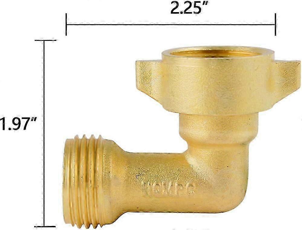 puutarhaletkuliitin 90 asteen messinki puutarhaletku kyynärpää kiinteä messinkisovitin (2kpl) + 4 ylimääräistä painepesuria