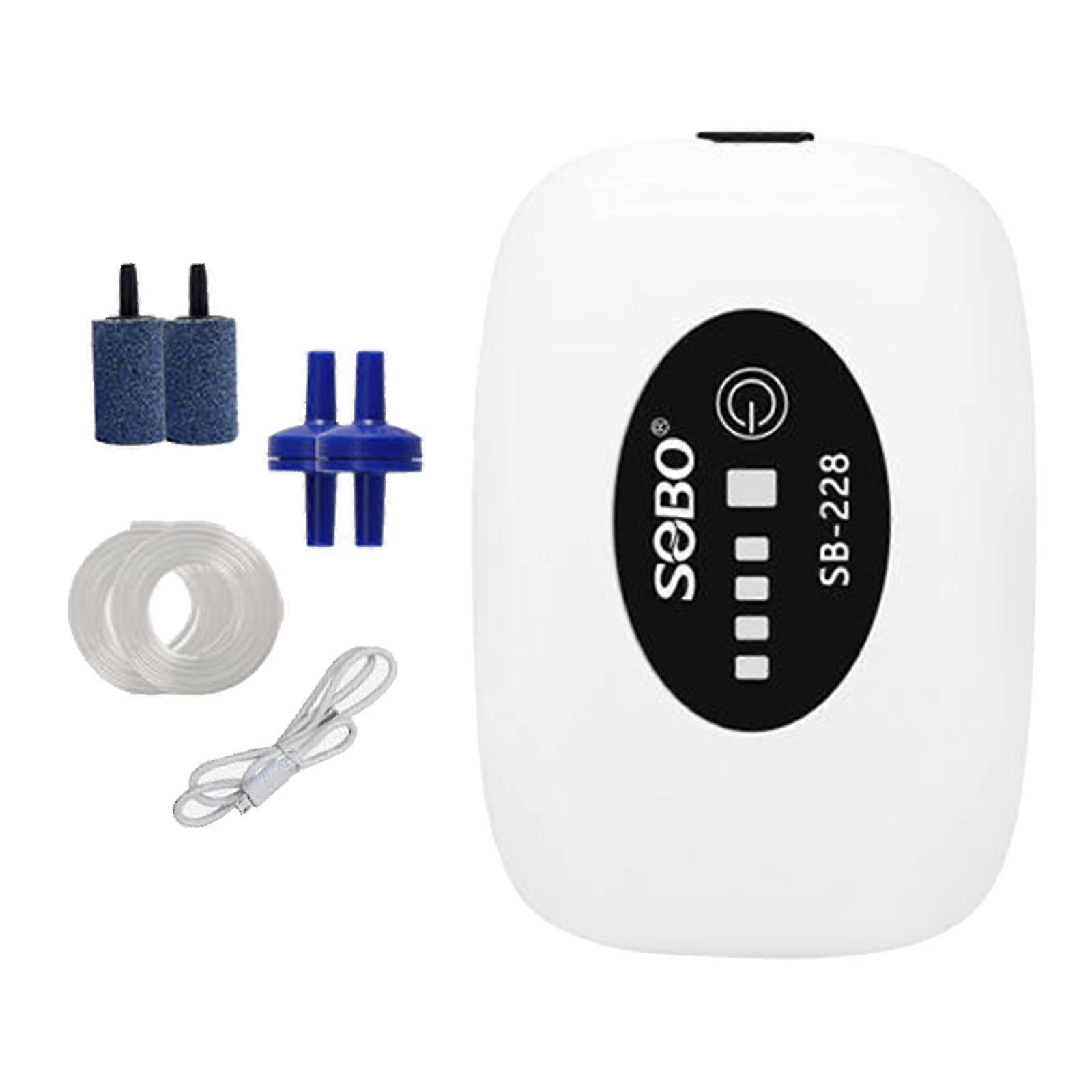 Portable and Powerful Air Pump Suitable for Moving Hydroponics and Fish Tanks with 2 Outlets