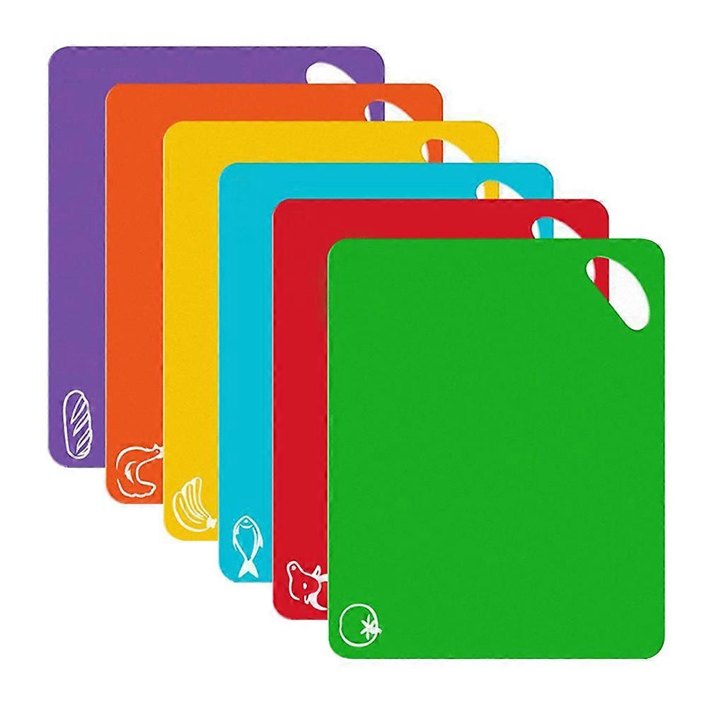 Household Cutting Board Kit Wear-Resistant Kitchen Utensils Set Rectangular Shape Simple Design 6Pcs