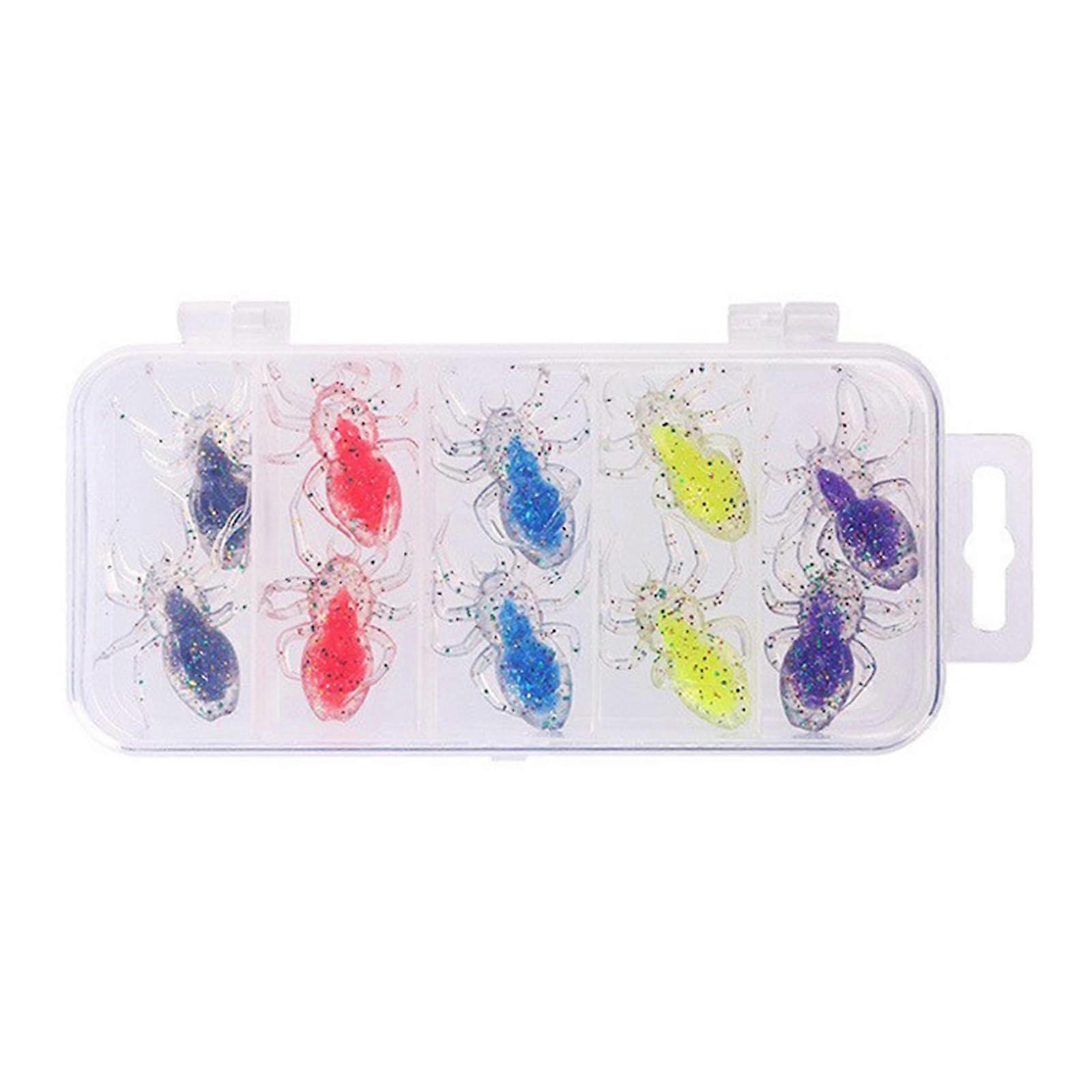 10 pieces of bait, soft bait, artificial spiders, floating bait, topwater floating bait, bait for freshwater and saltwater