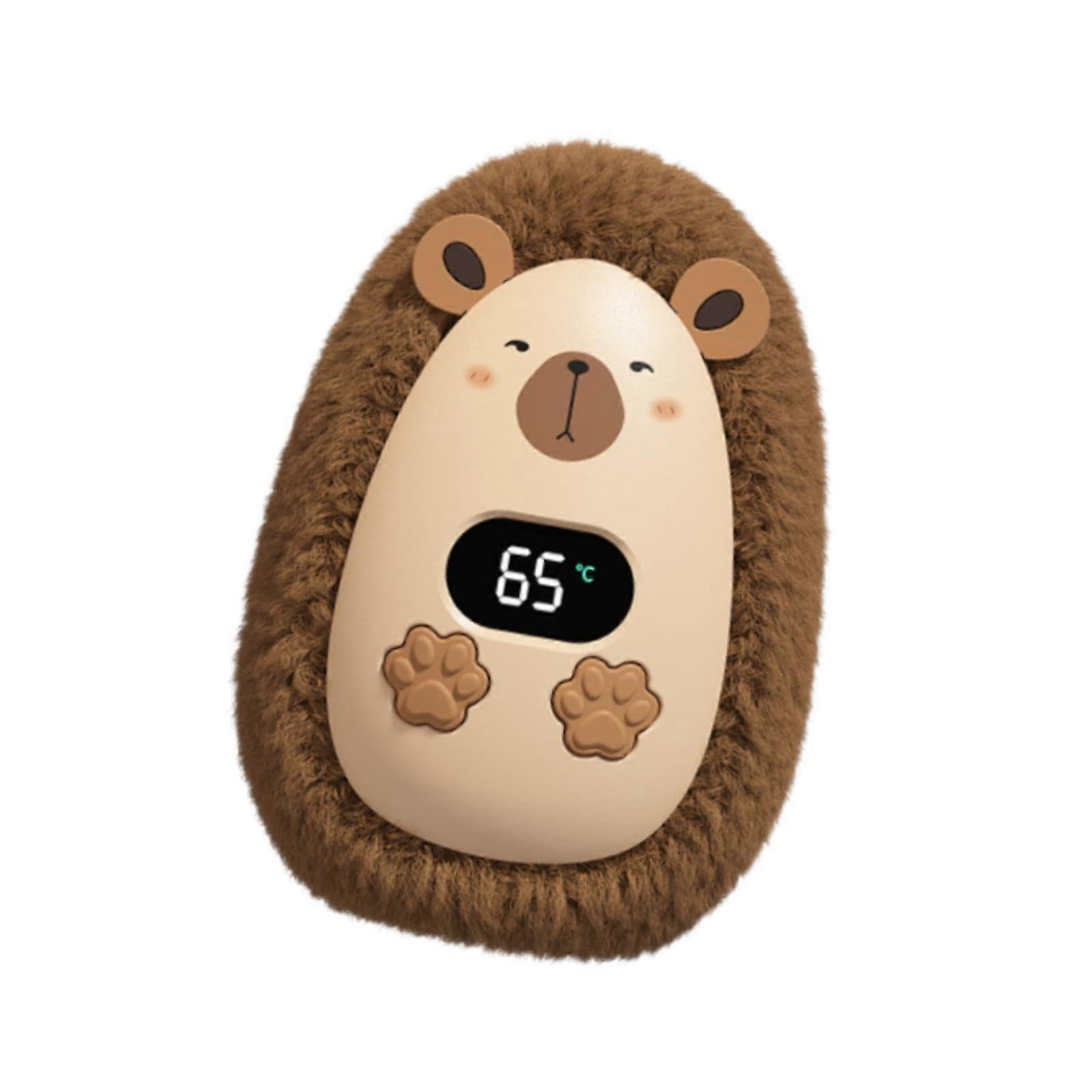 Electric Hand Warmer for Winter, Portable Rechargeable Heater with Adjustable Temperature Settings, Ideal for Hunting and Fishing, Brown