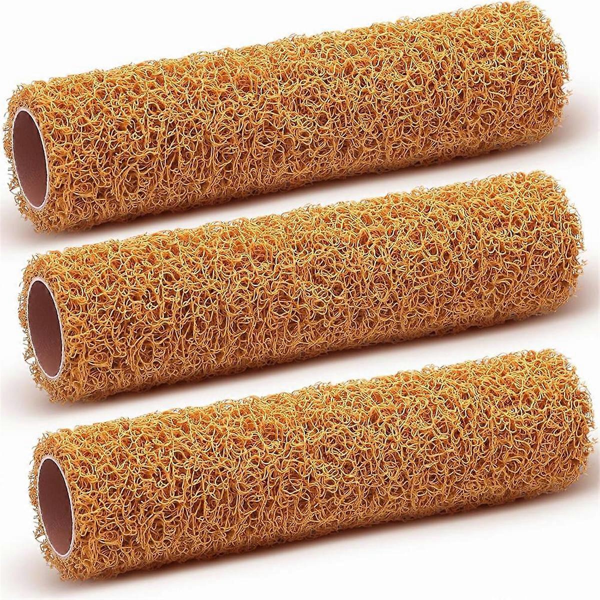 3-teiliges strukturiertes Farbroller-Set, 9-Zoll-kleine strukturierte Walze zum Streichen von Wänden, Decke, Heimimprovisation
