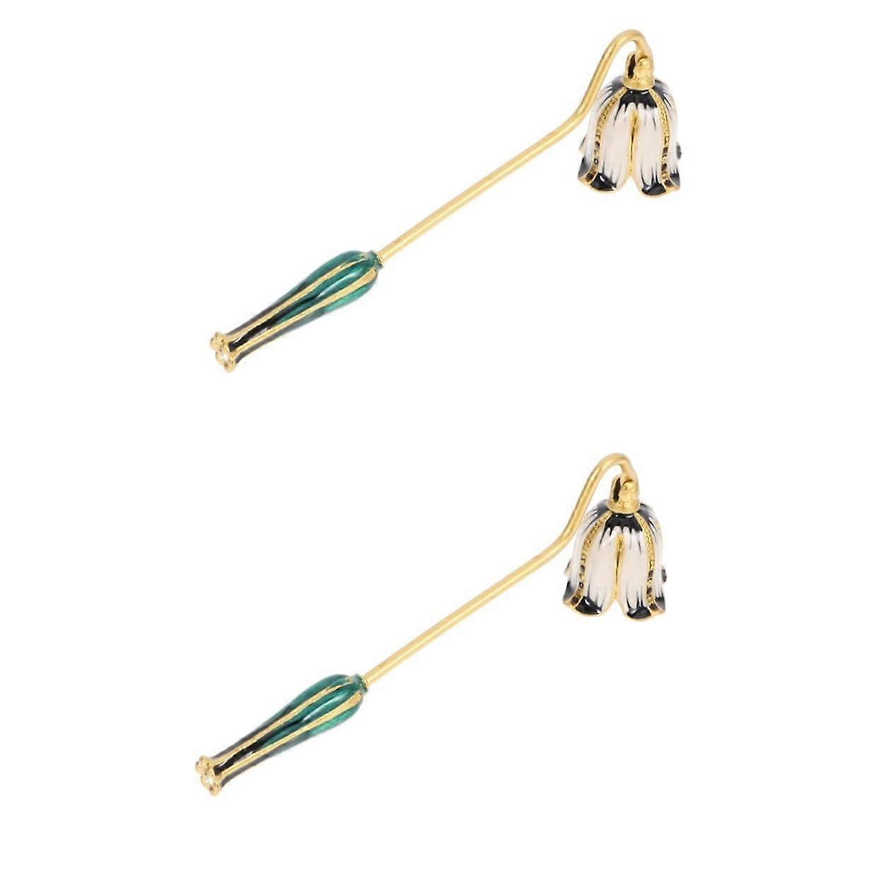 Retro Candle Snuffer Set - 2 Pack Zinc Alloy Candle Holder for Extinguishing Flames, 14.70x3.70x3.70CM Candelabra Tool