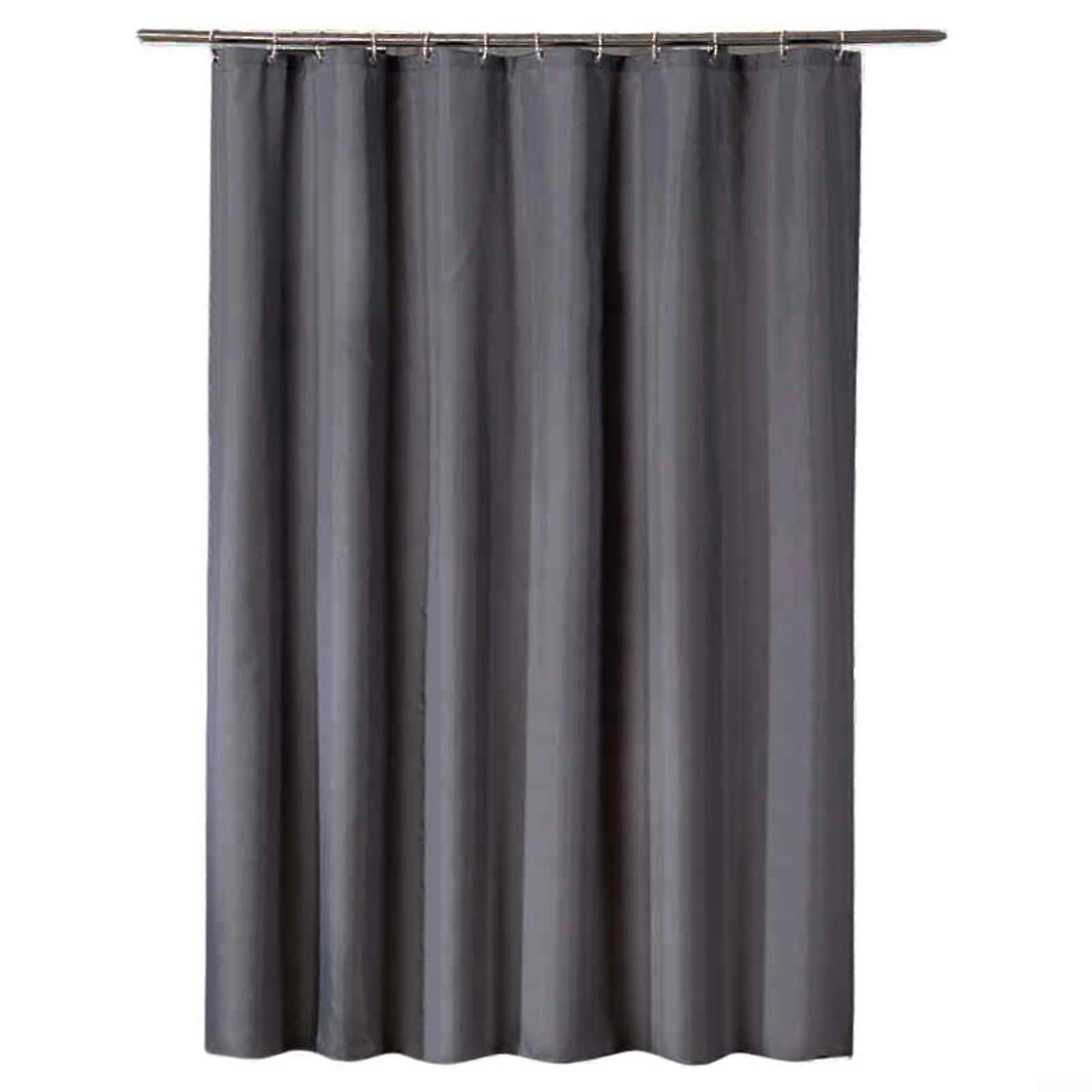 Dark Grey Soft Shower Curtain Various Sizes with Hooks for Wet Room Bathtub Shower Cubicle (150x180cm) 150180cm Ref: 4327