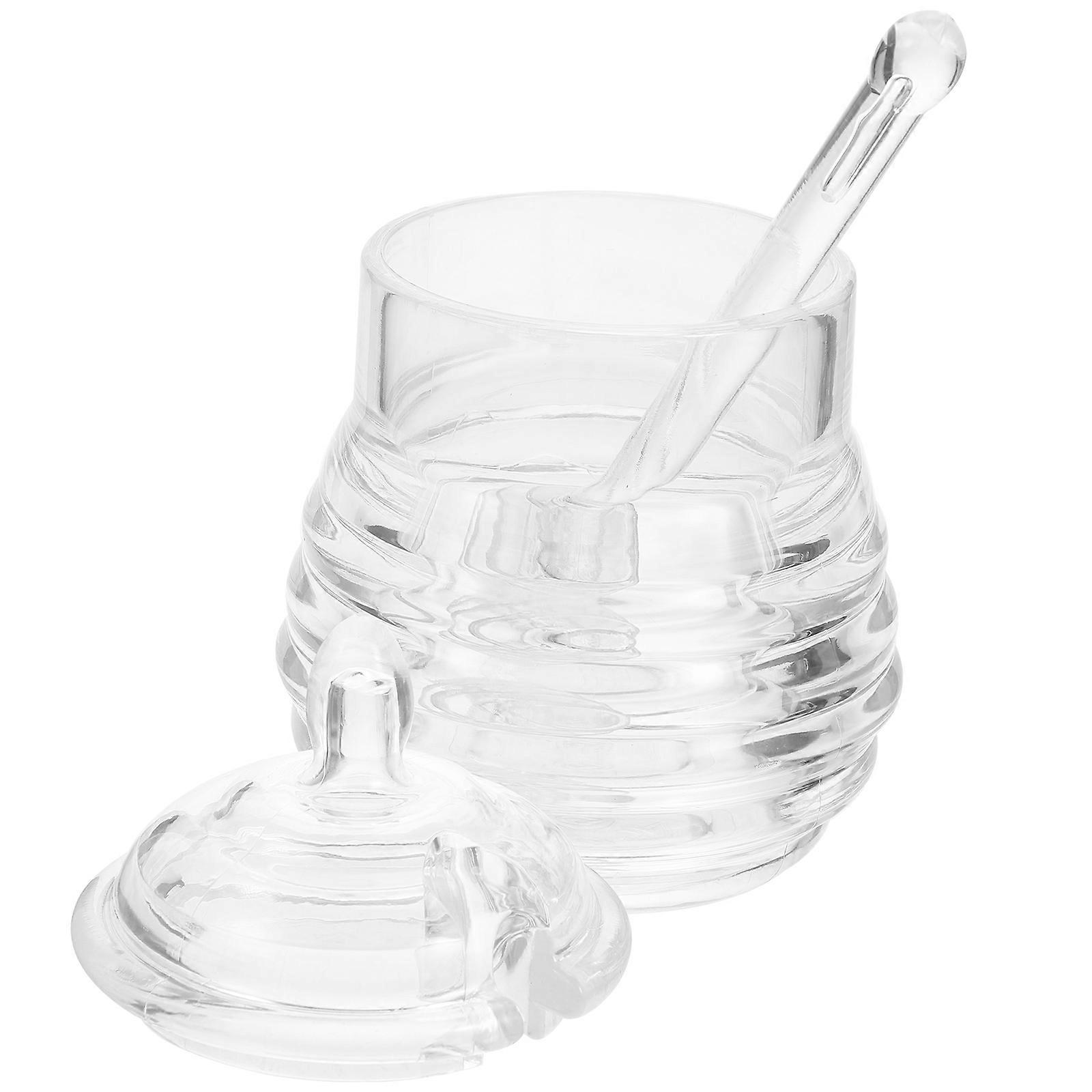 Transparent Honey Jars Small Honey Containers Long Term Freshness Household Users 1Set