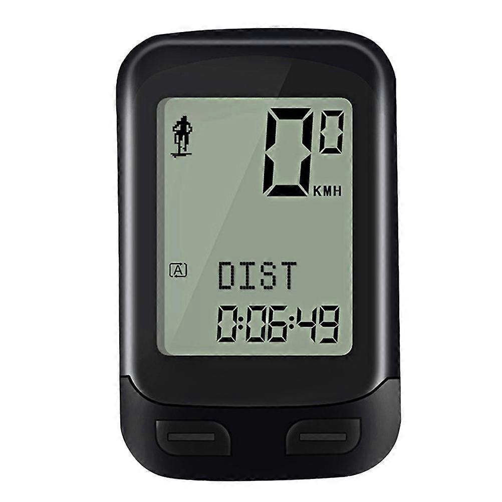 Cycling Mileage Bike Watch Waterproof 5 Language Display Speedometer Black 6.2X3.8CM Trip Distance 1Set