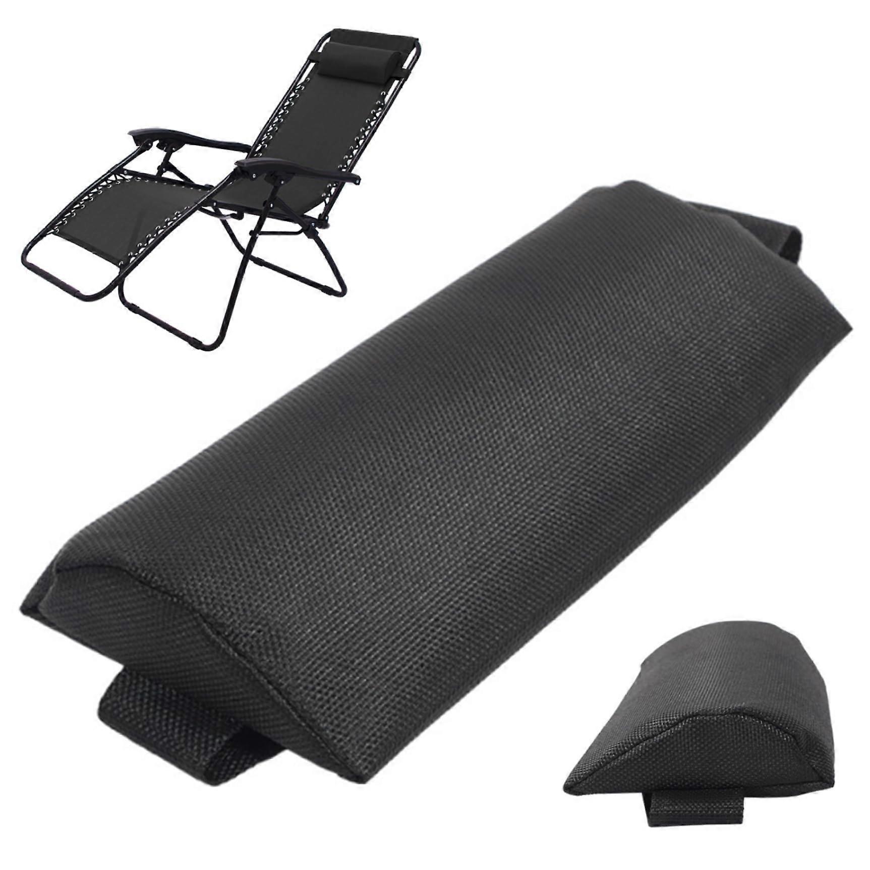 Lounge Cushion Spilled Lounger Headbreaker Cushion With Elastic Band 14 X 6 Breathable Beach Pool Lounger Cushion Black