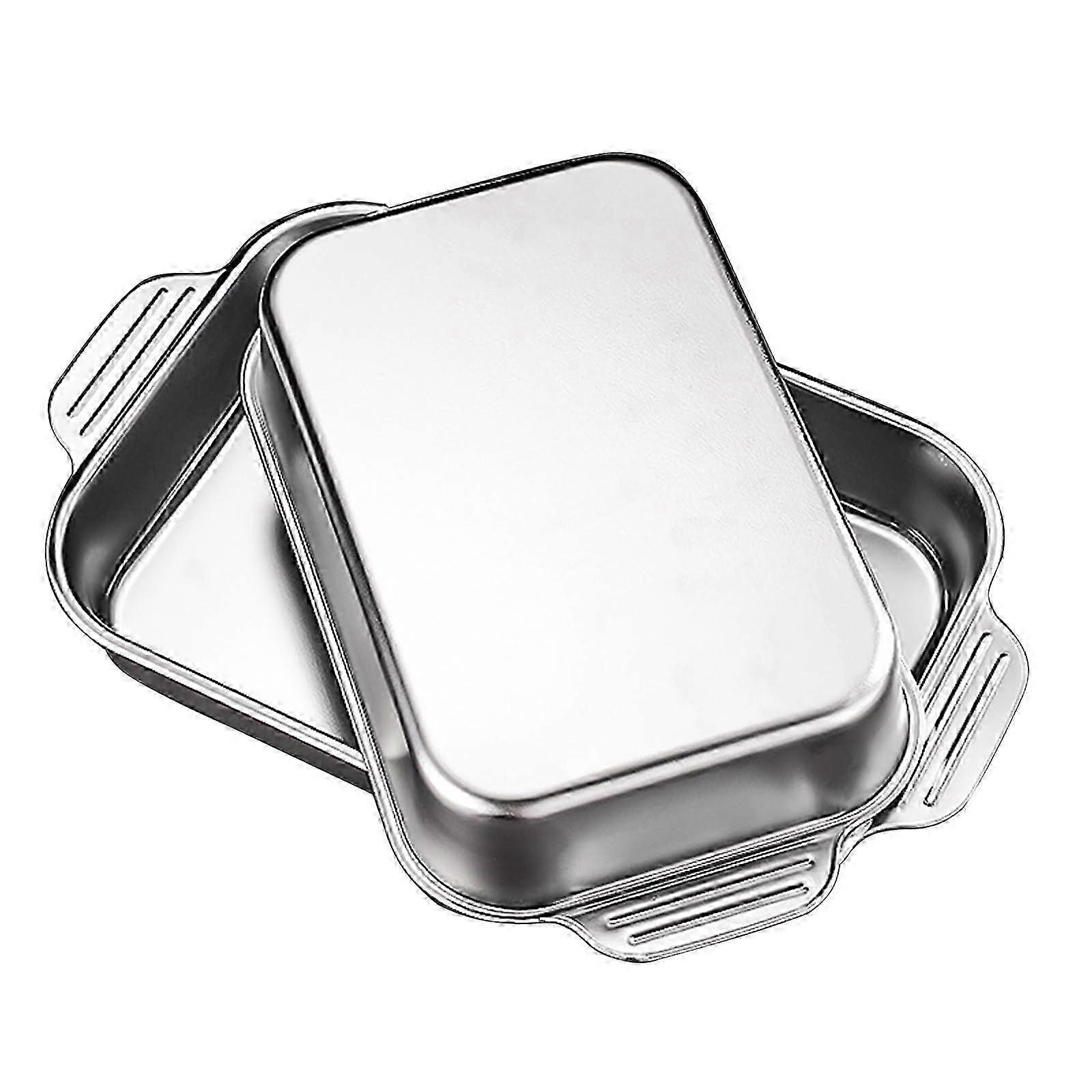Versatile Stainless Steel Roasting Pan with Handles - Suitable for Various Brands (33cm) - Capacity Ranging from 3.1L to 10L