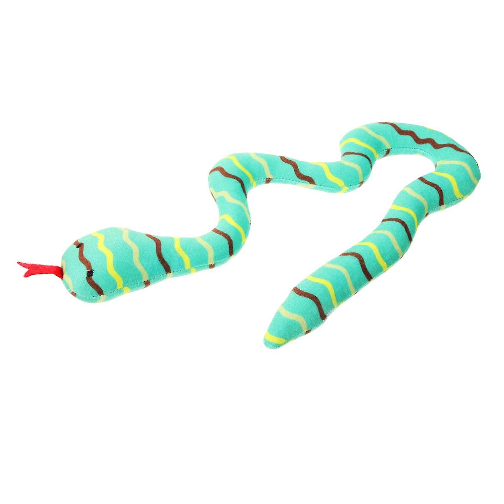 Simulated Snake Cat Toy Plush Kicking Kitten Chew Toy Assorted Colors Indoor Use for Cats and Kittens