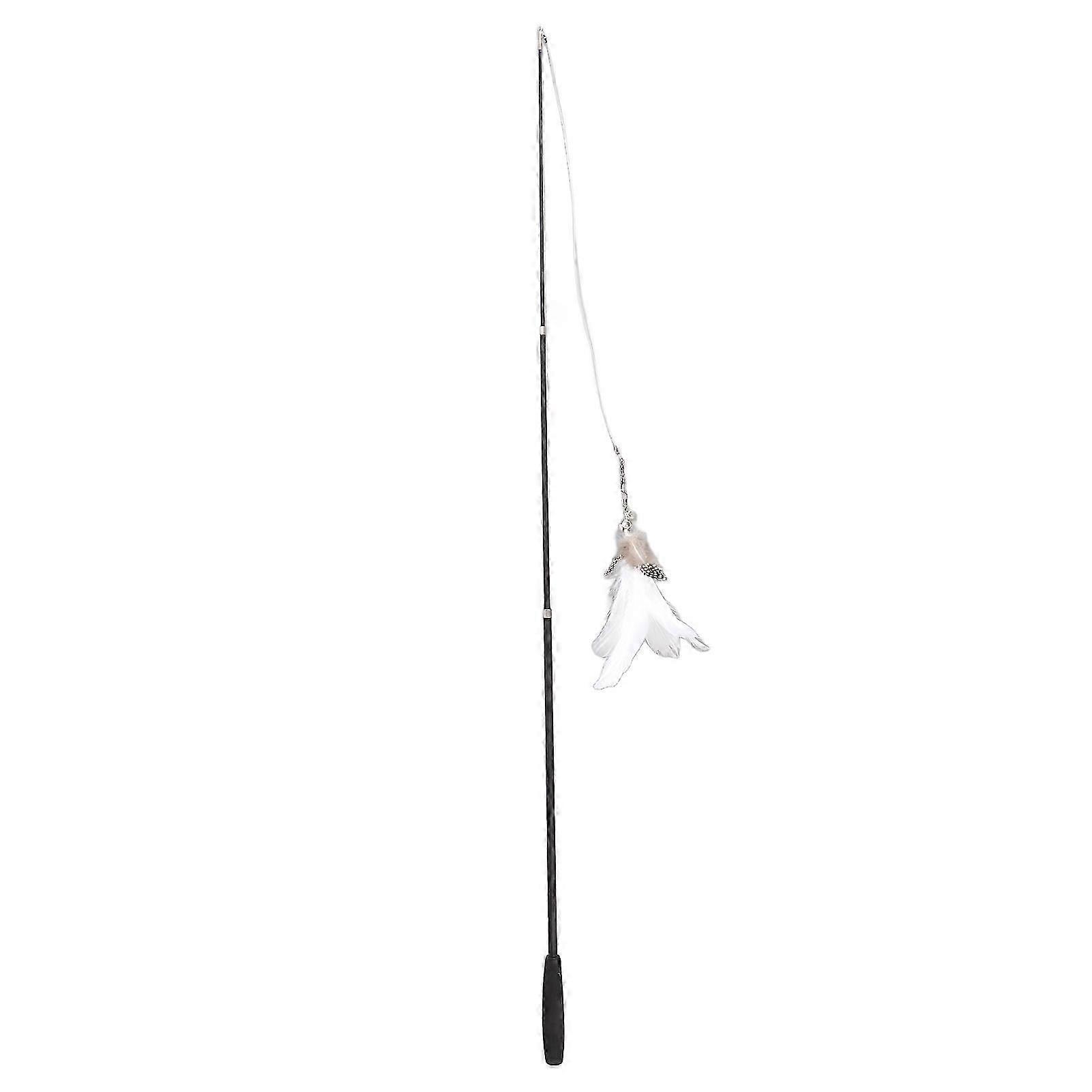 Interactive Bite Resistant Feather Bell Cat Wand for Indoor Training and Play