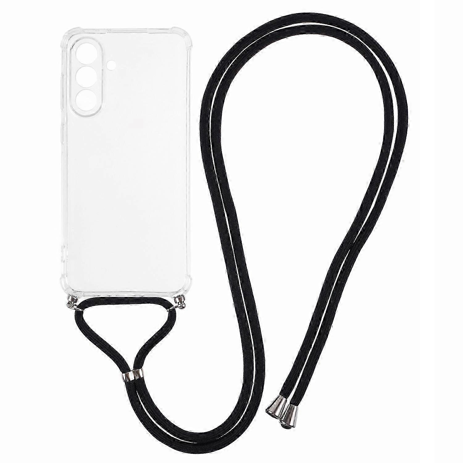 For Certain Brand Galaxy A56 5G Case Reinforced Corner TPU Clear Phone Cover with Lanyard