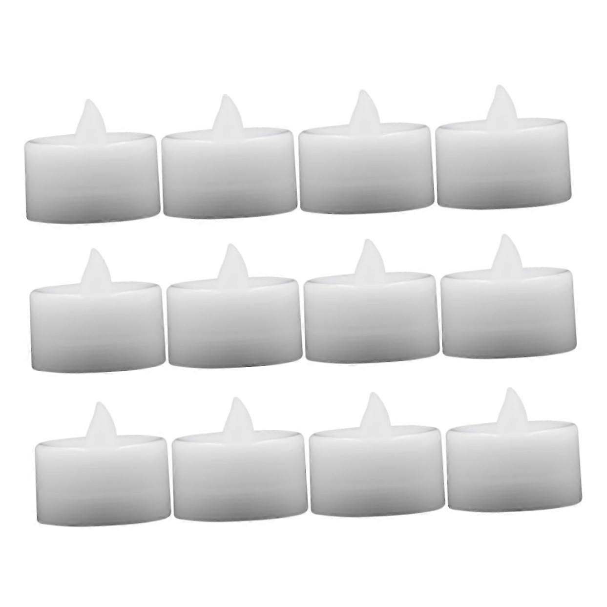 Flameless Floating Candles Set of 12, Warm Glow LED Night Lamp for Weddings, Birthdays, Proposals, and Parties