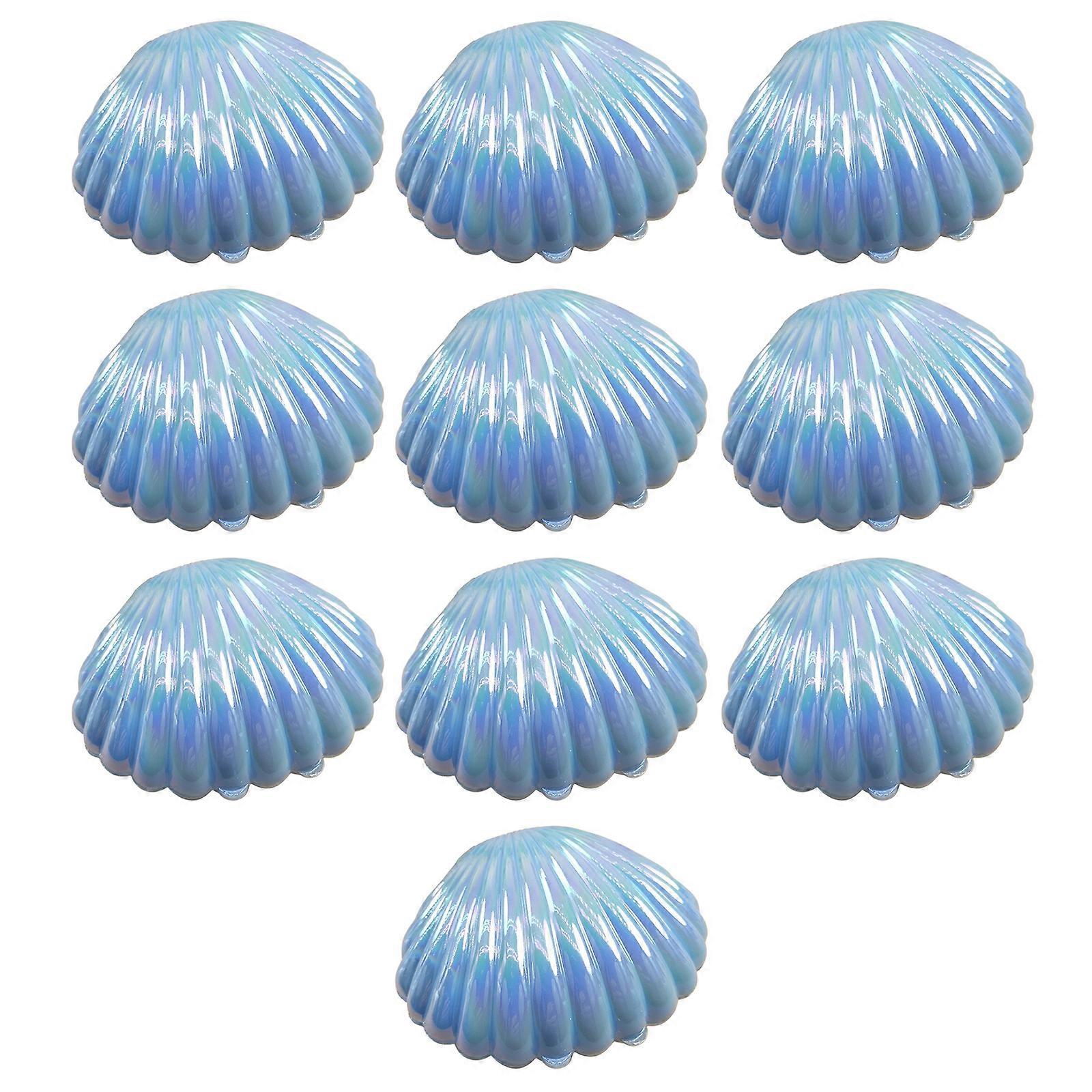 Pack Of 10 Shell Shaped Candy Boxes with Vacuum Plating Plastic Storage Case for Party Favors and Gift Packaging