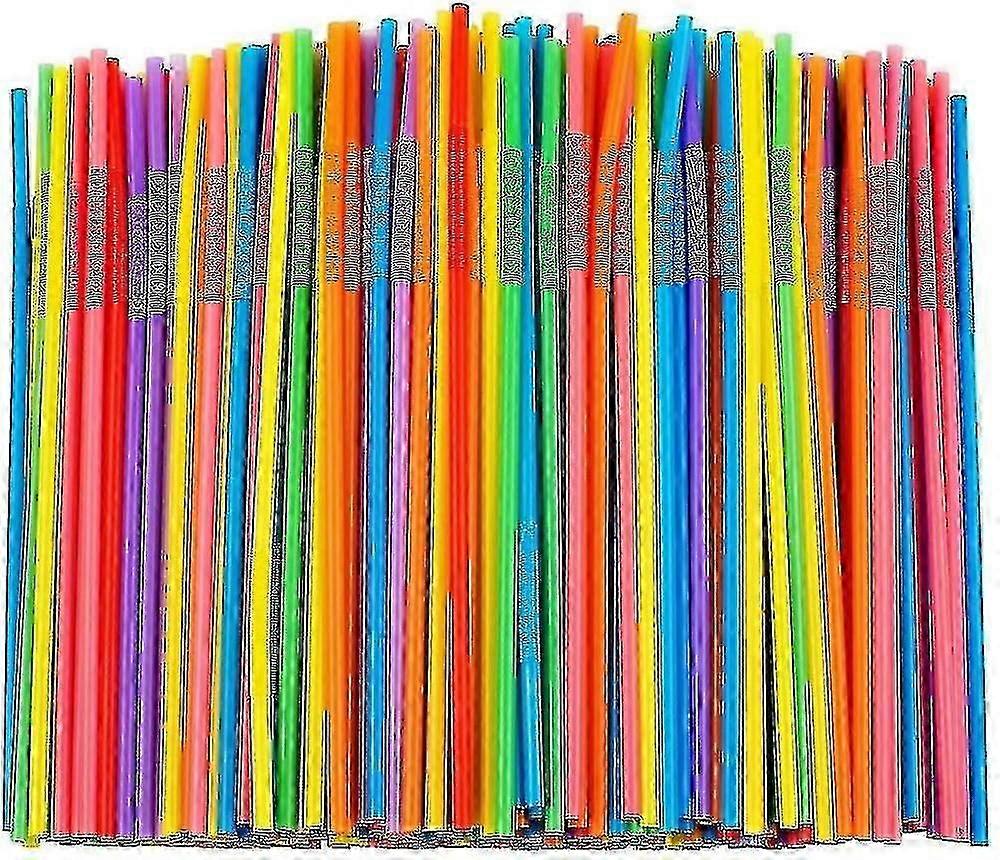 500 Pcs Colorful Flexible Plastic Straws, BPA-Free Disposable Bendy Straws for Various Brands