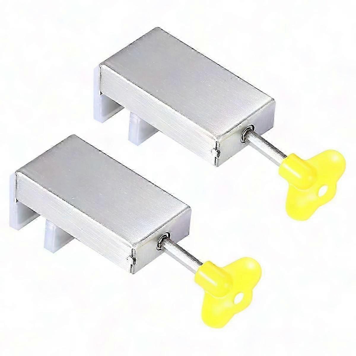 2PCS Adjustable Window Security Locks for Sliding Windows - Child Safe Position Stopper Limiters