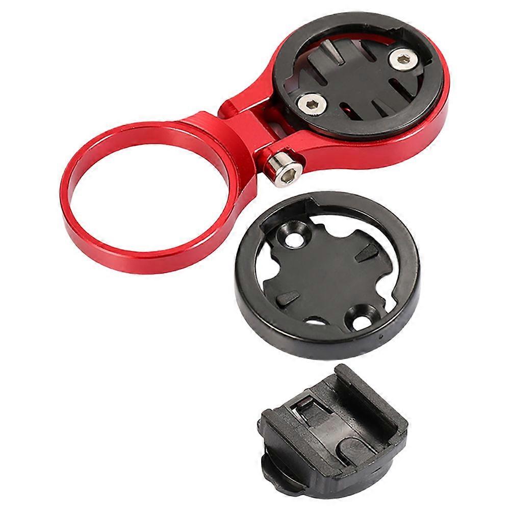 Bike Computer Mount Base Cycling Equipment Data Recording Red Aluminium Alloy Adjustable Height 1Pack